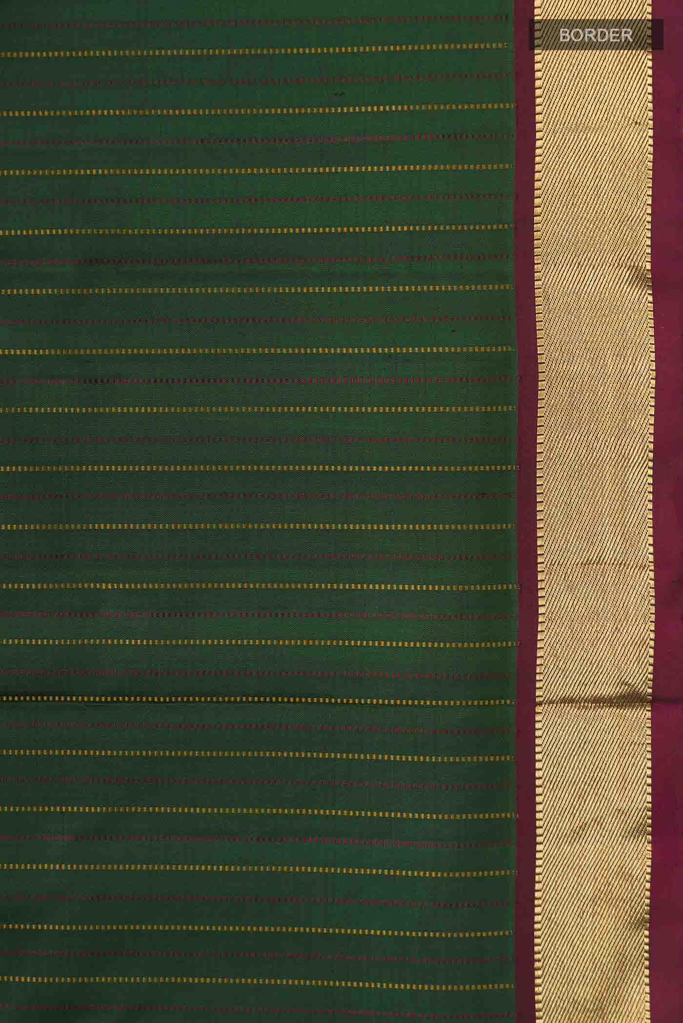 Green Kanchipuram Silk Saree - Image 3