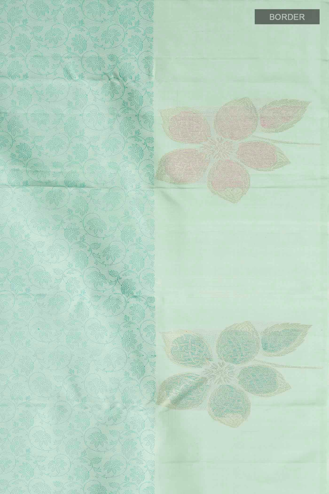 Green Kanchipuram Silk Saree - Image 3