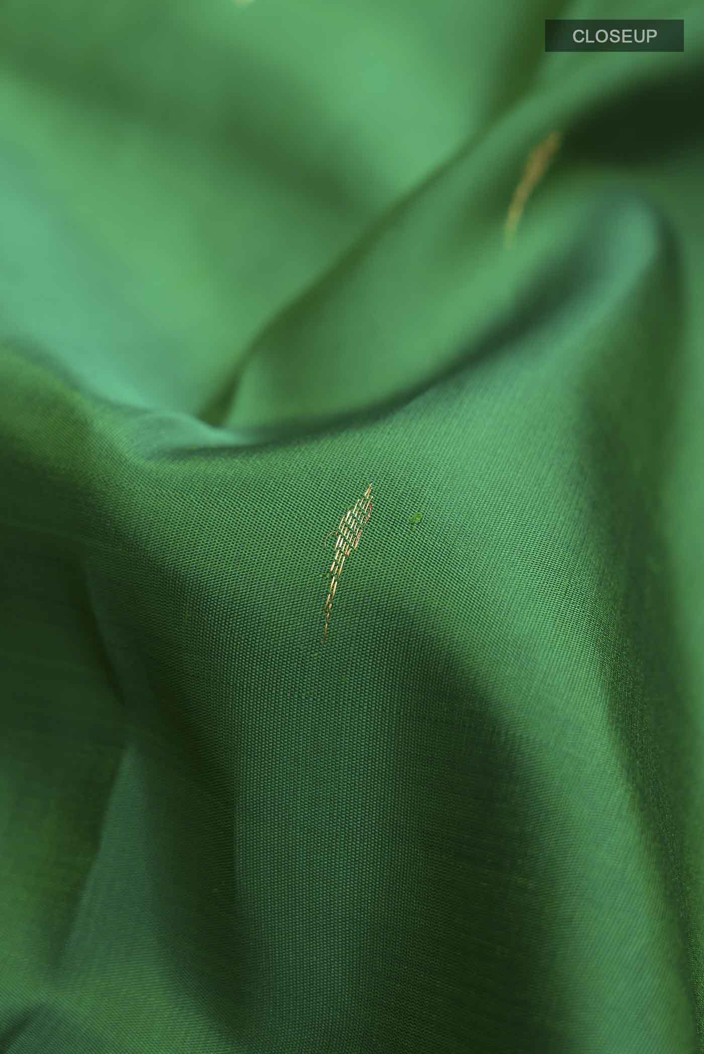 Green Kanjivaram Silk Saree - Image 2