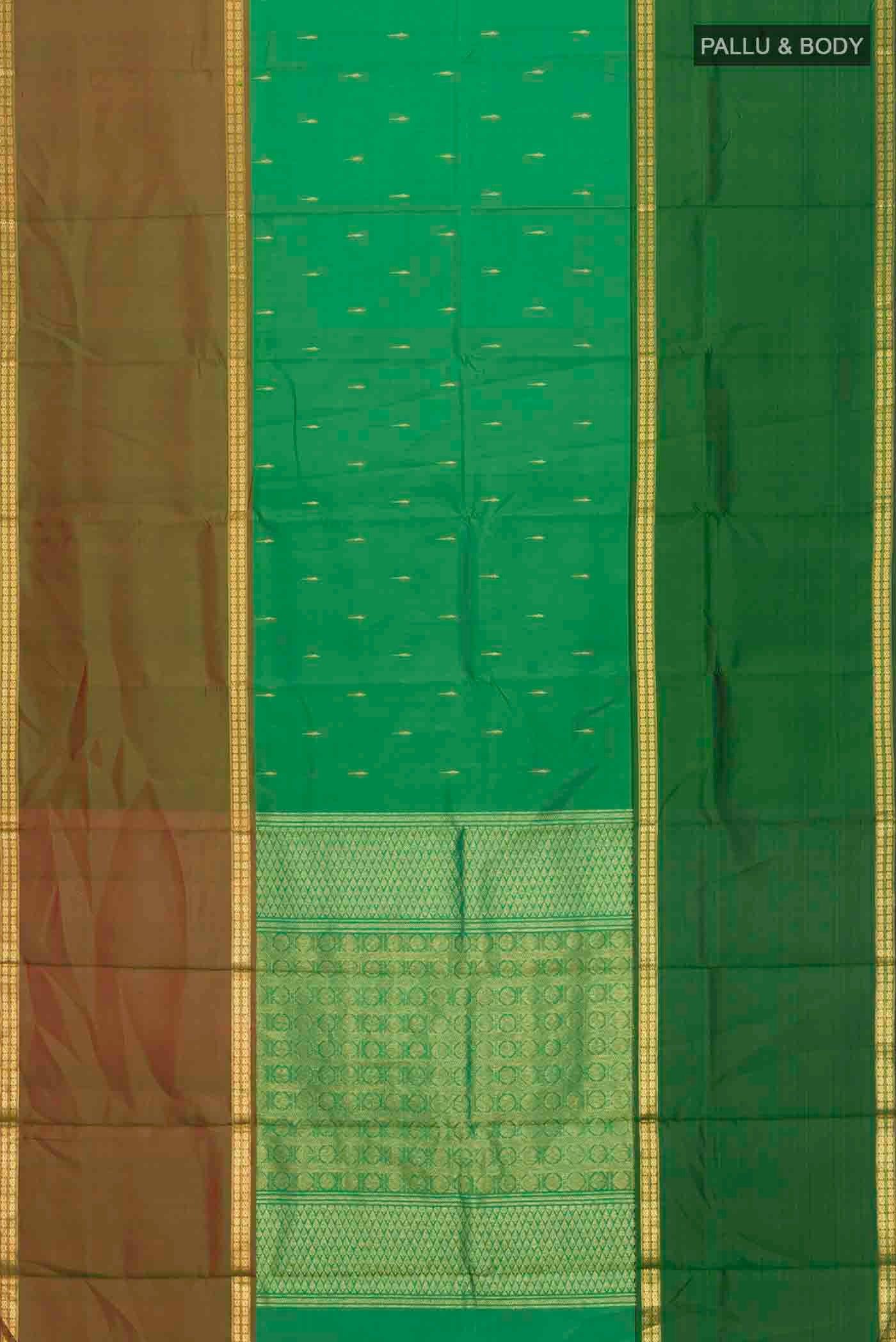 Green Kanjivaram Silk Saree - Image 6