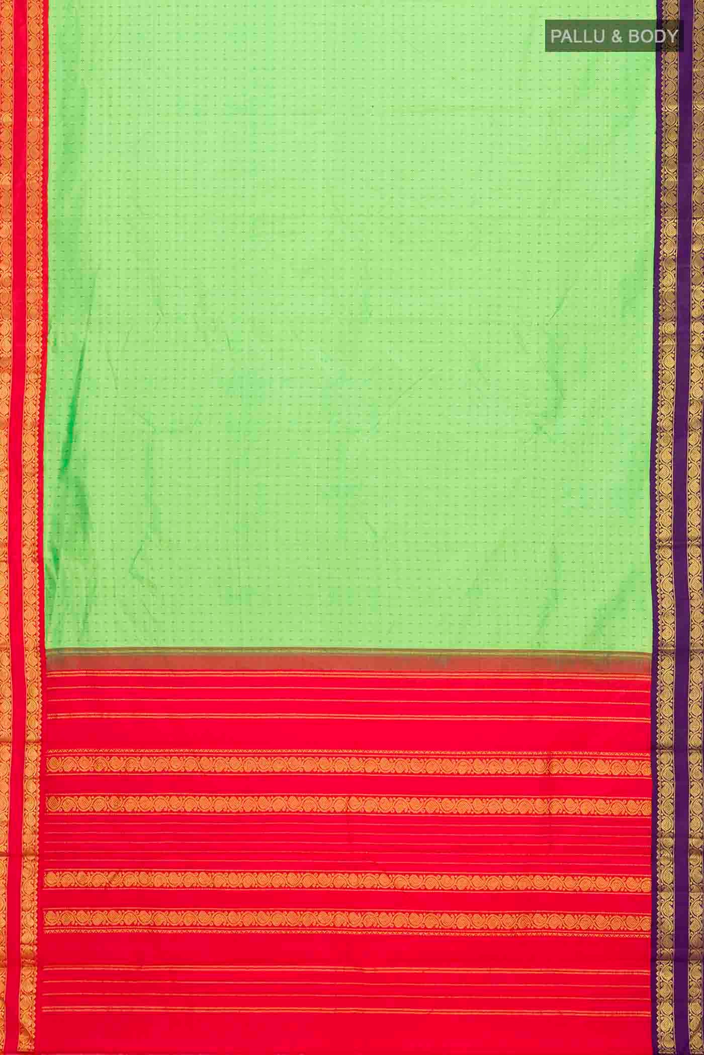 Green Kanjivaram Silk Saree - Image 6