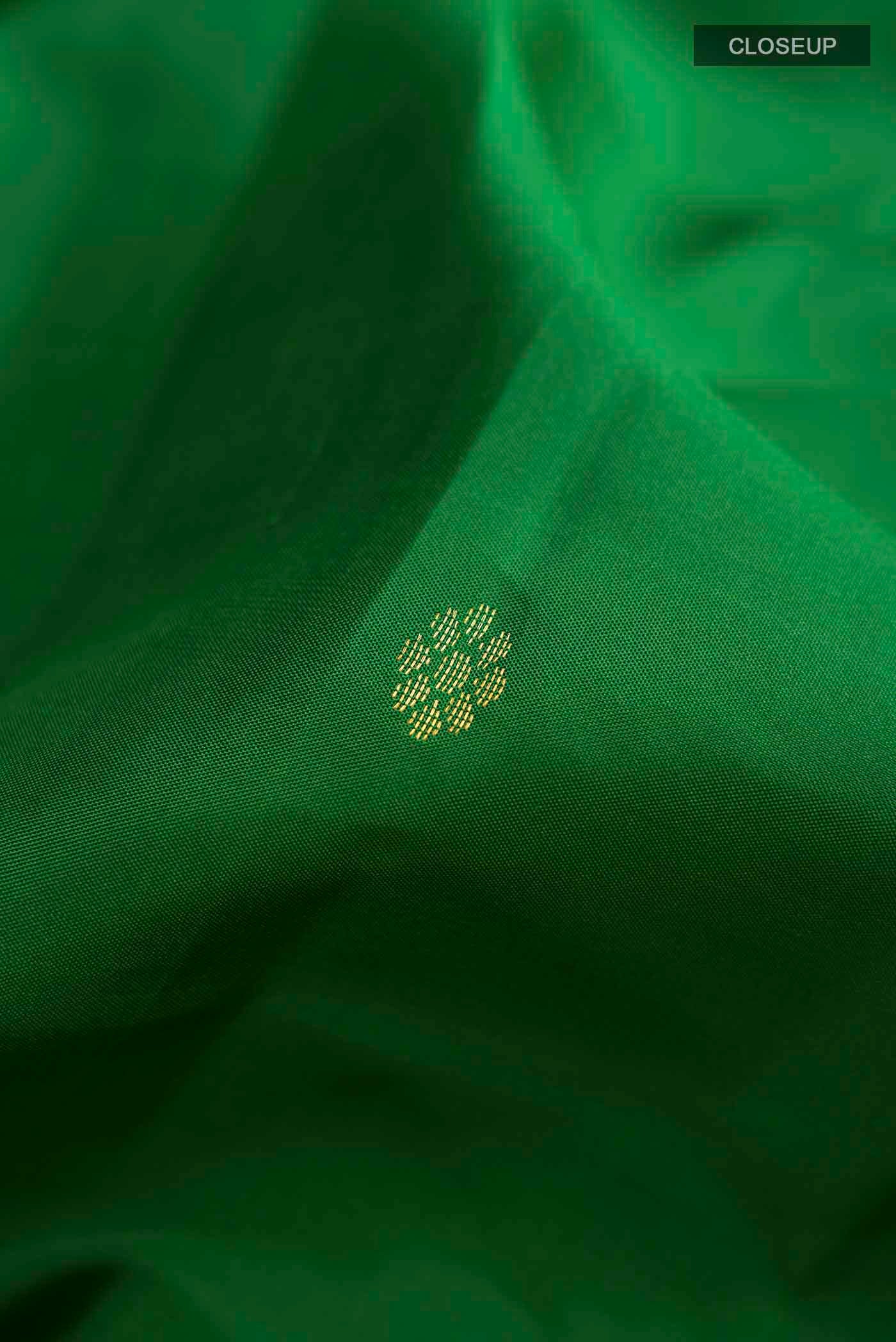 Green Kanjivaram Silk Saree - Image 2