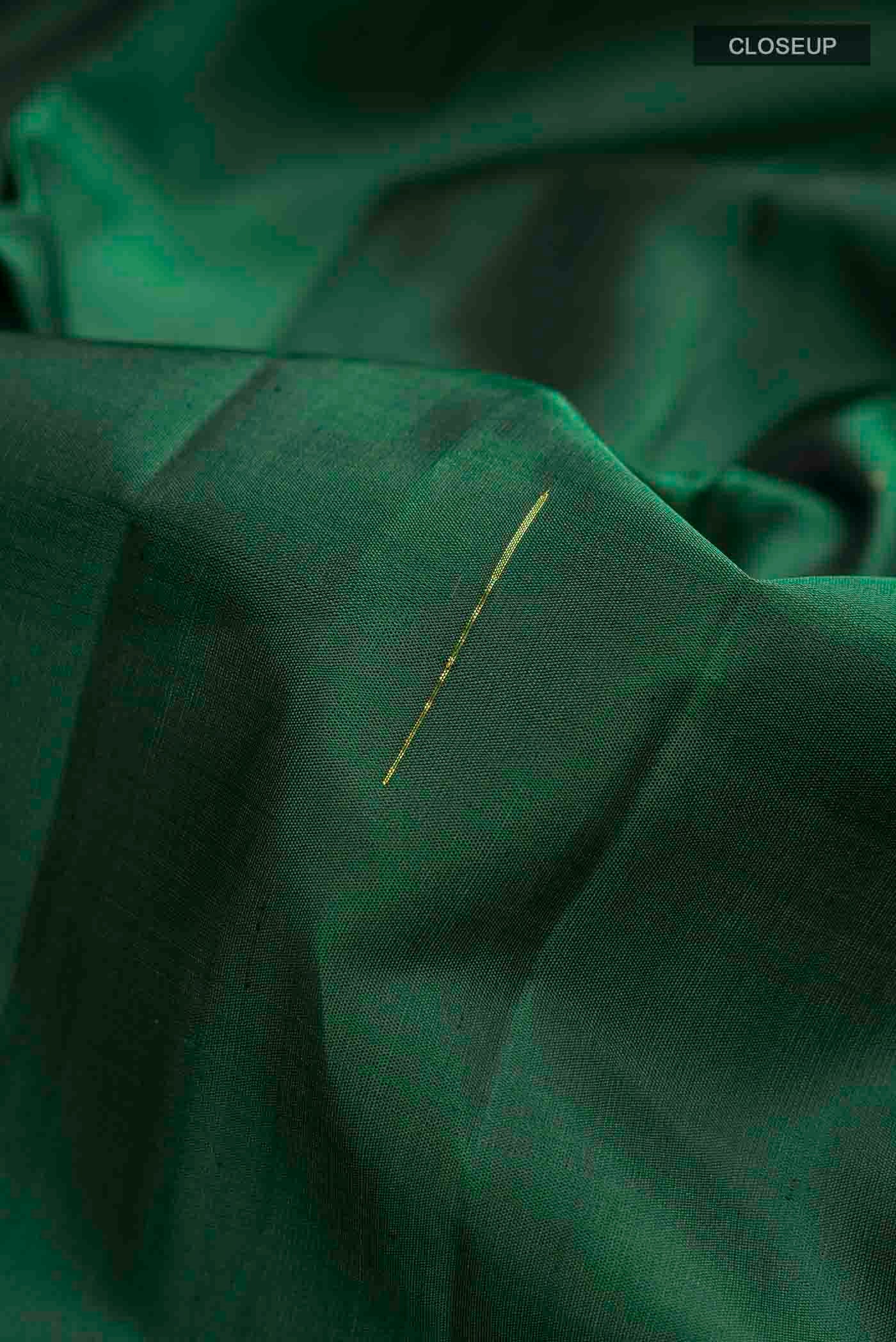 Green Kanjivaram Silk Saree - Image 2