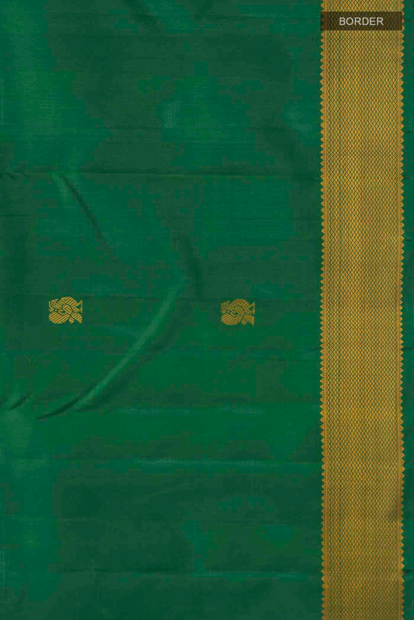 Green Kanjivaram Silk Saree - Image 3