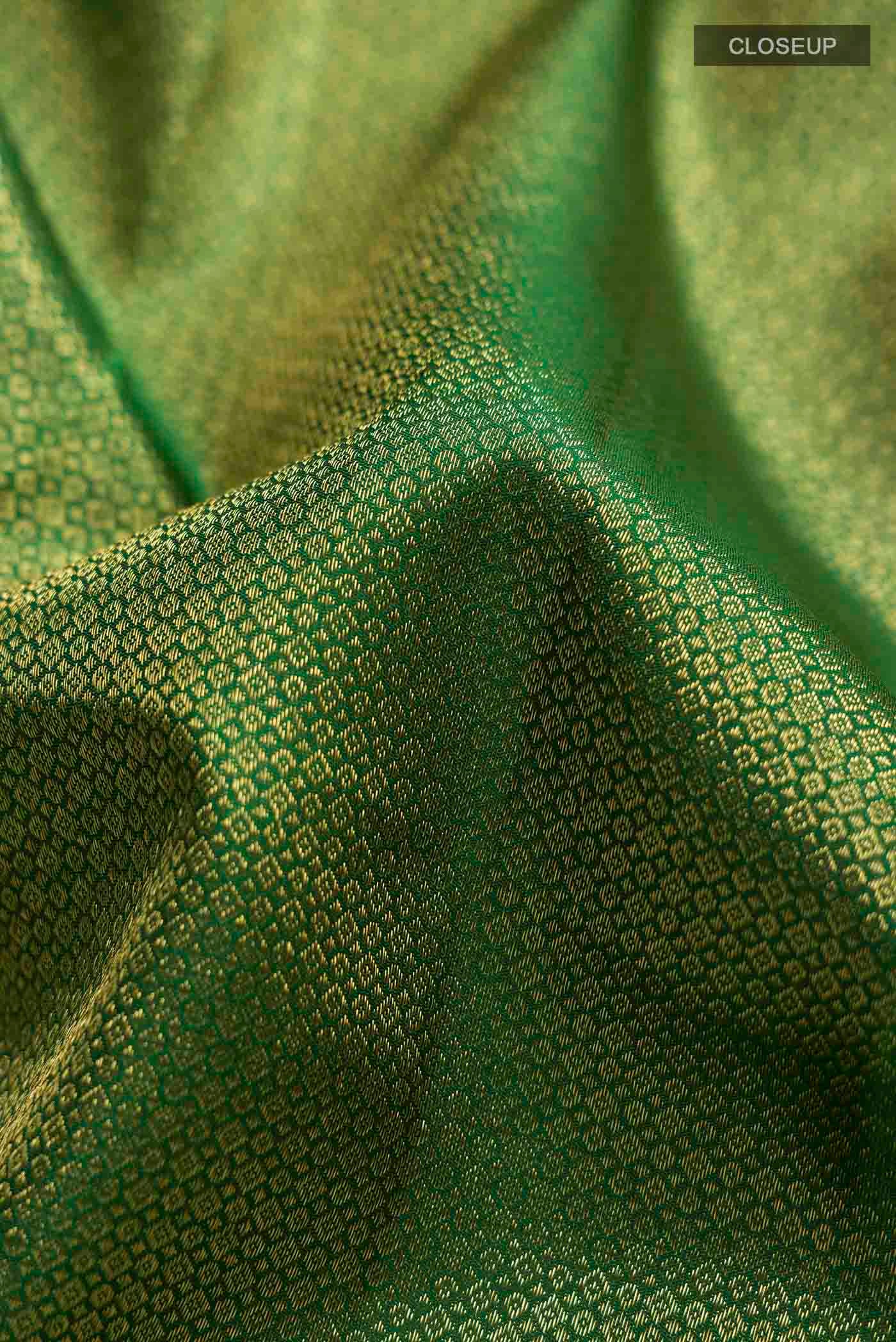 Green Kanjivaram Silk Saree - Image 2
