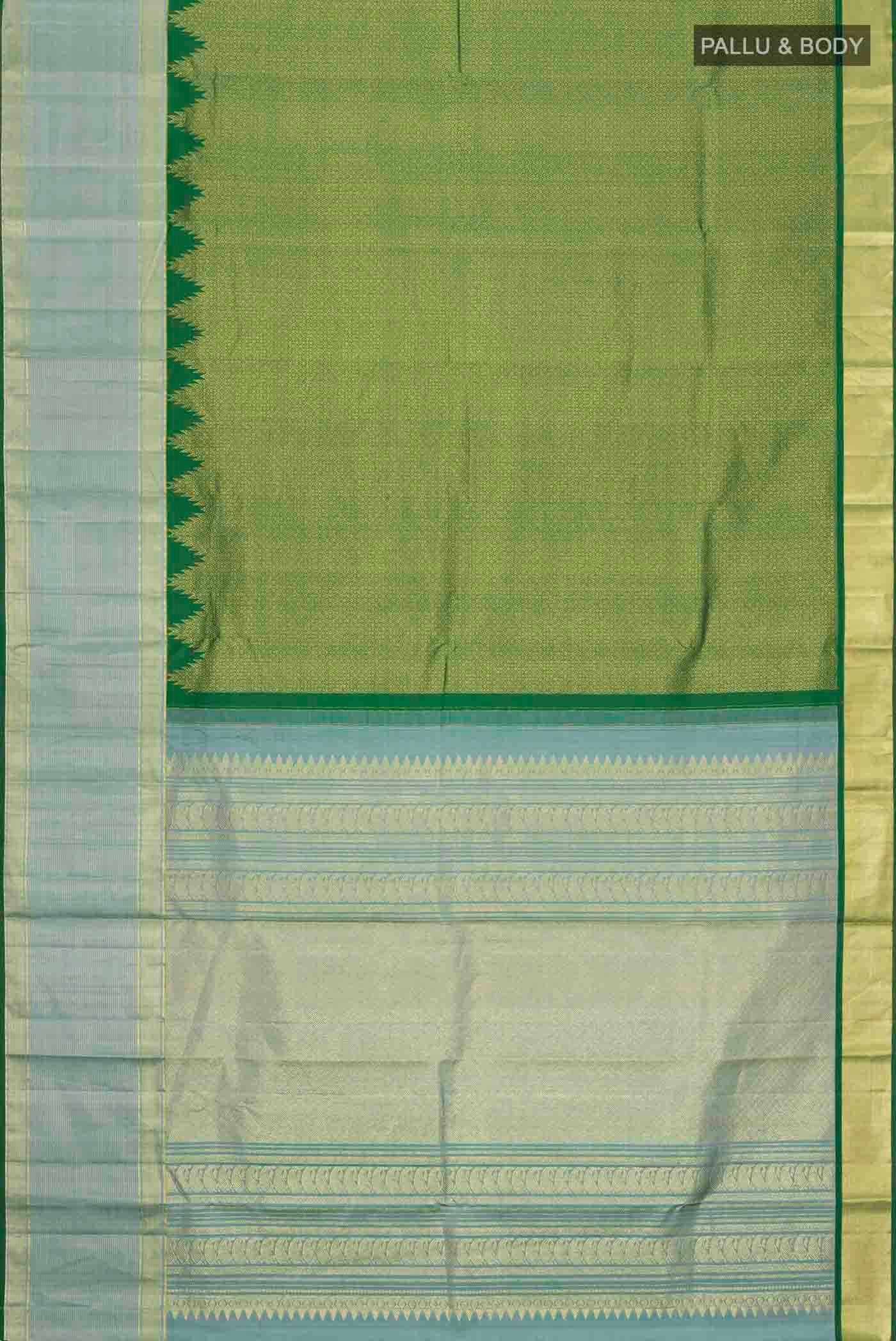 Green Kanjivaram Silk Saree - Image 6