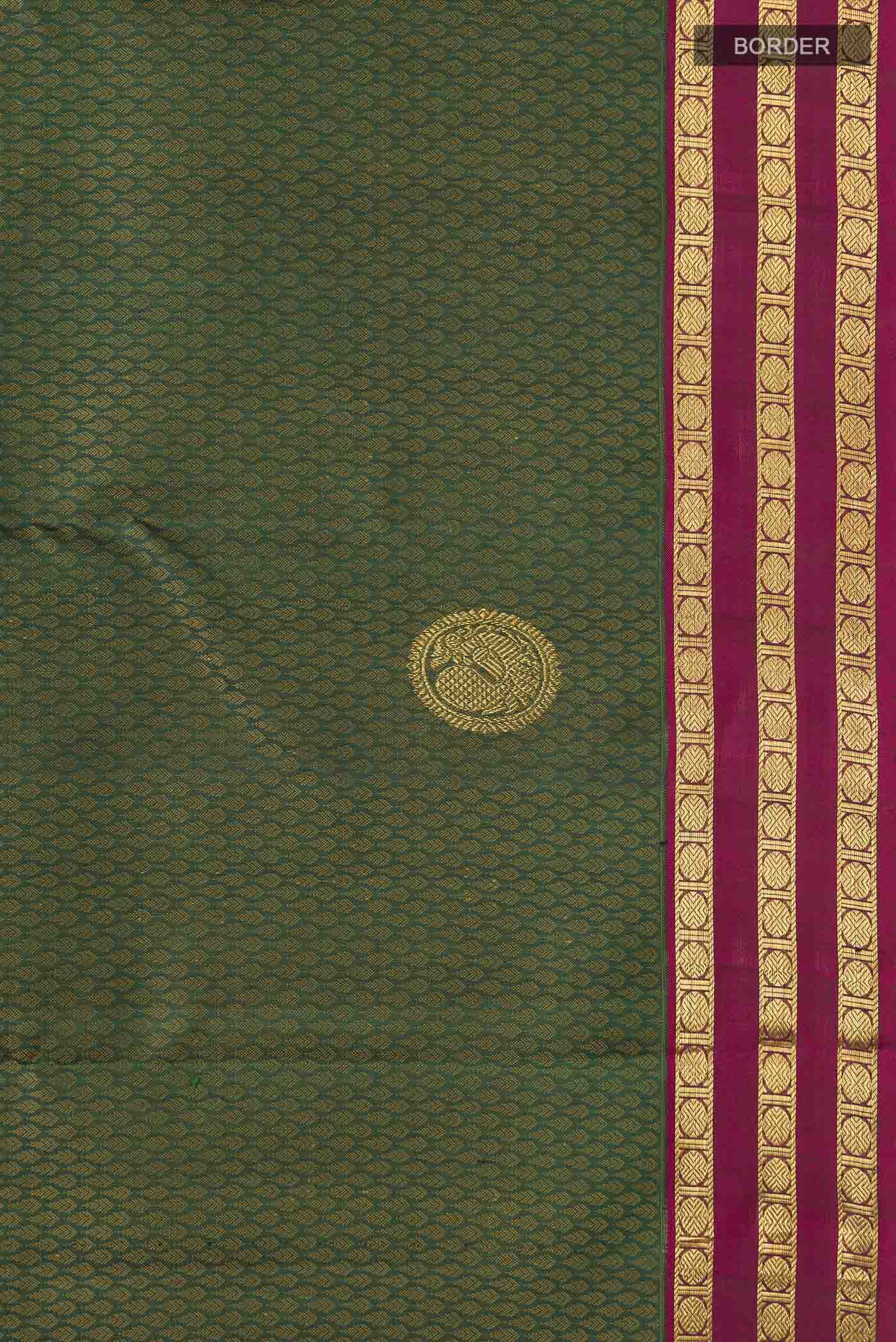 Green Kanjivaram Silk Saree - Image 3