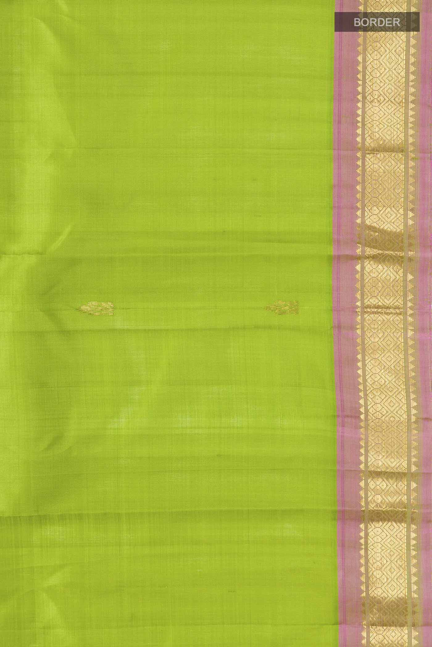 Green Kanjivaram Silk Saree - Image 3