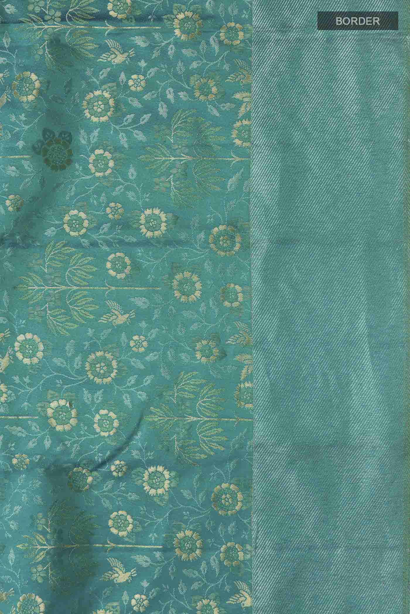 Green Kanchipuram Silk Saree - Image 3