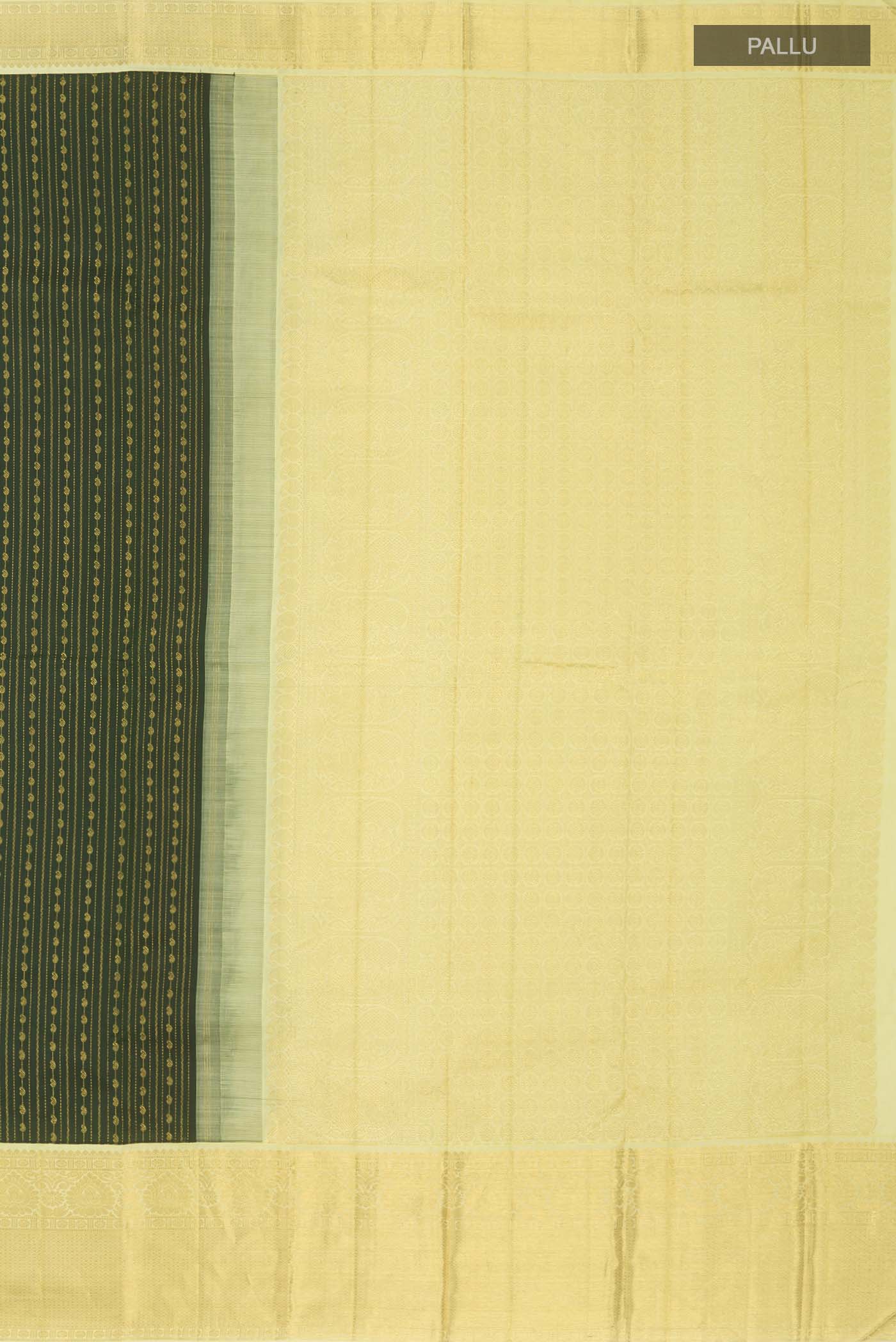 Bottle Green Kanjivaram Silk Saree - Image 7