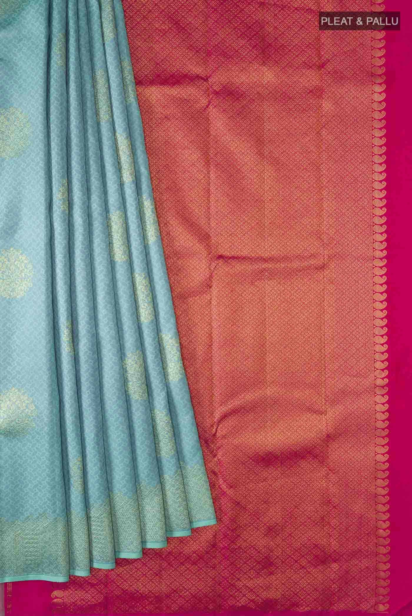 Green Kanjivaram Silk Saree - Image 4