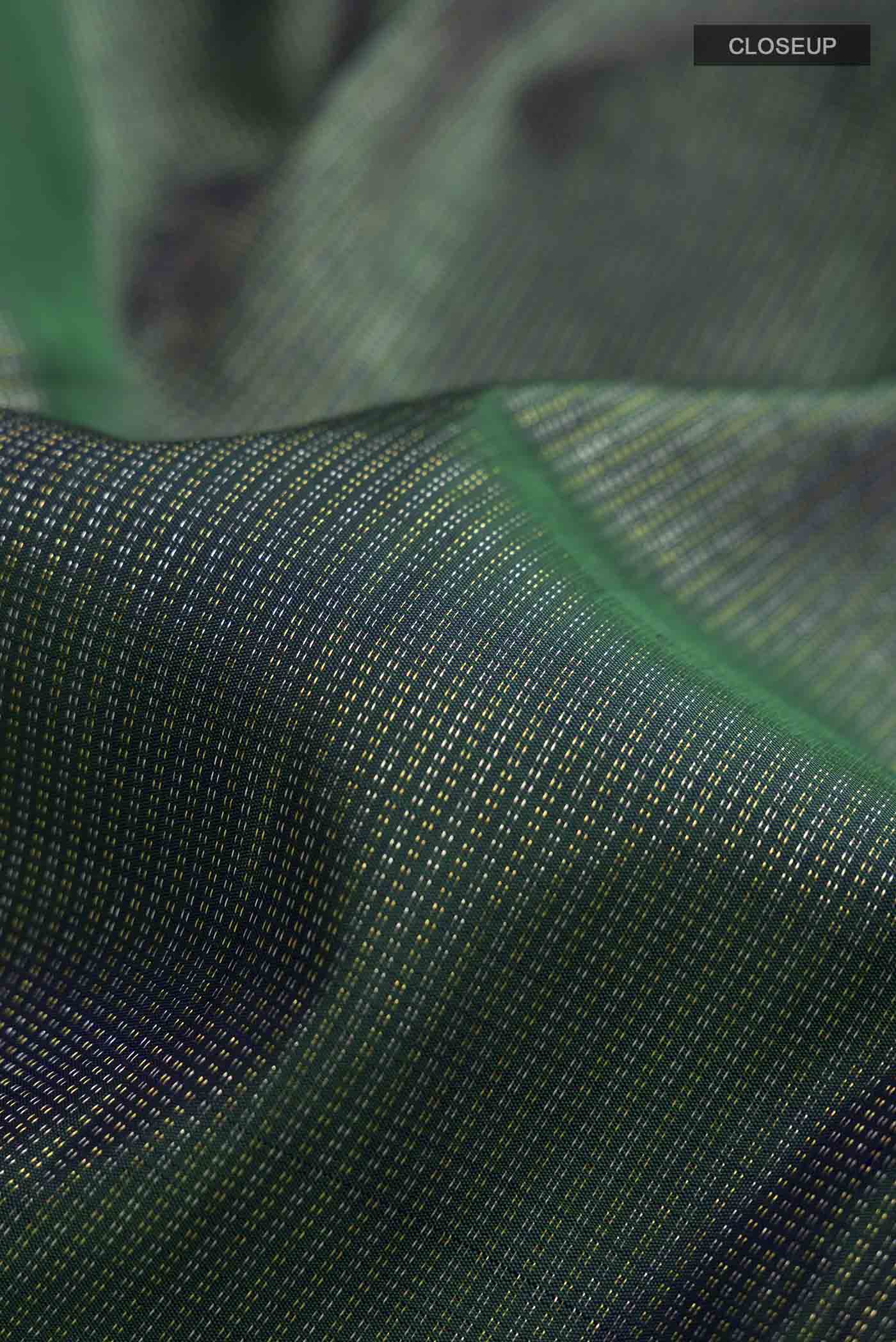 Green Kanchipuram Silk Saree - Image 2
