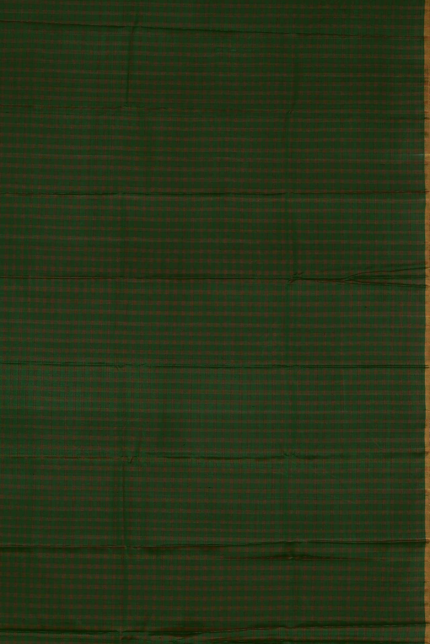 Green Kanchipuram Silk Saree - Image 4