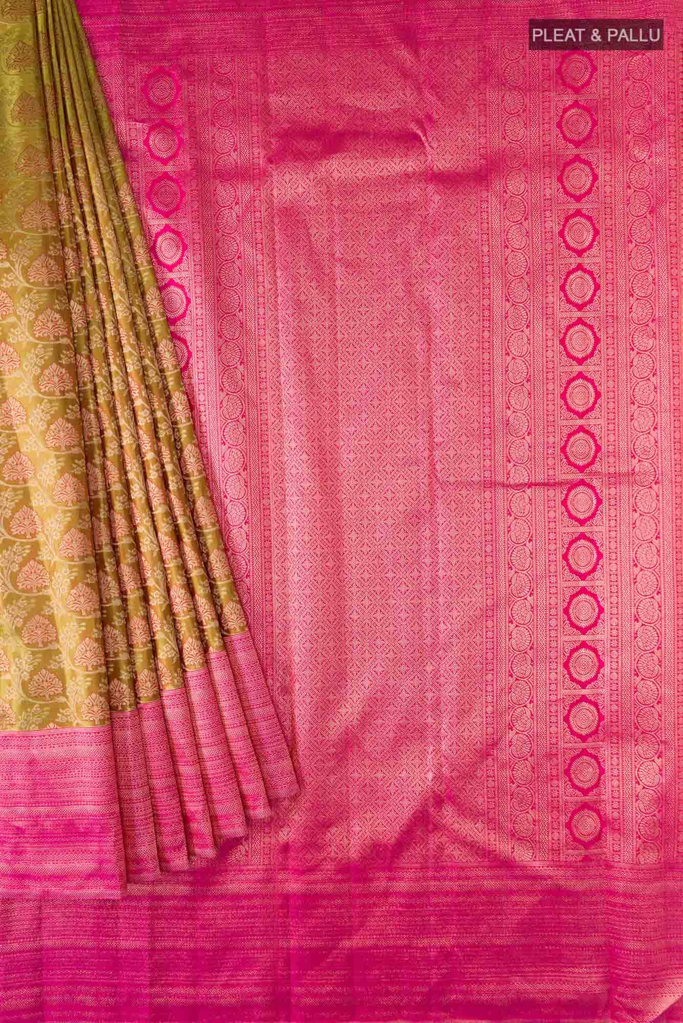 Green Kanchipuram Silk Saree - Image 2