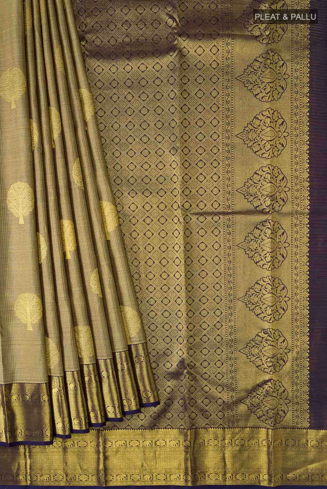 Green Kanjivaram Silk Saree - Image 2