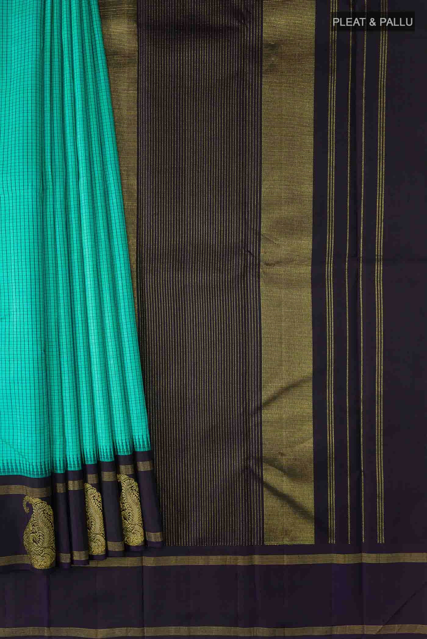 Green Kanjivaram Silk Saree - Image 2