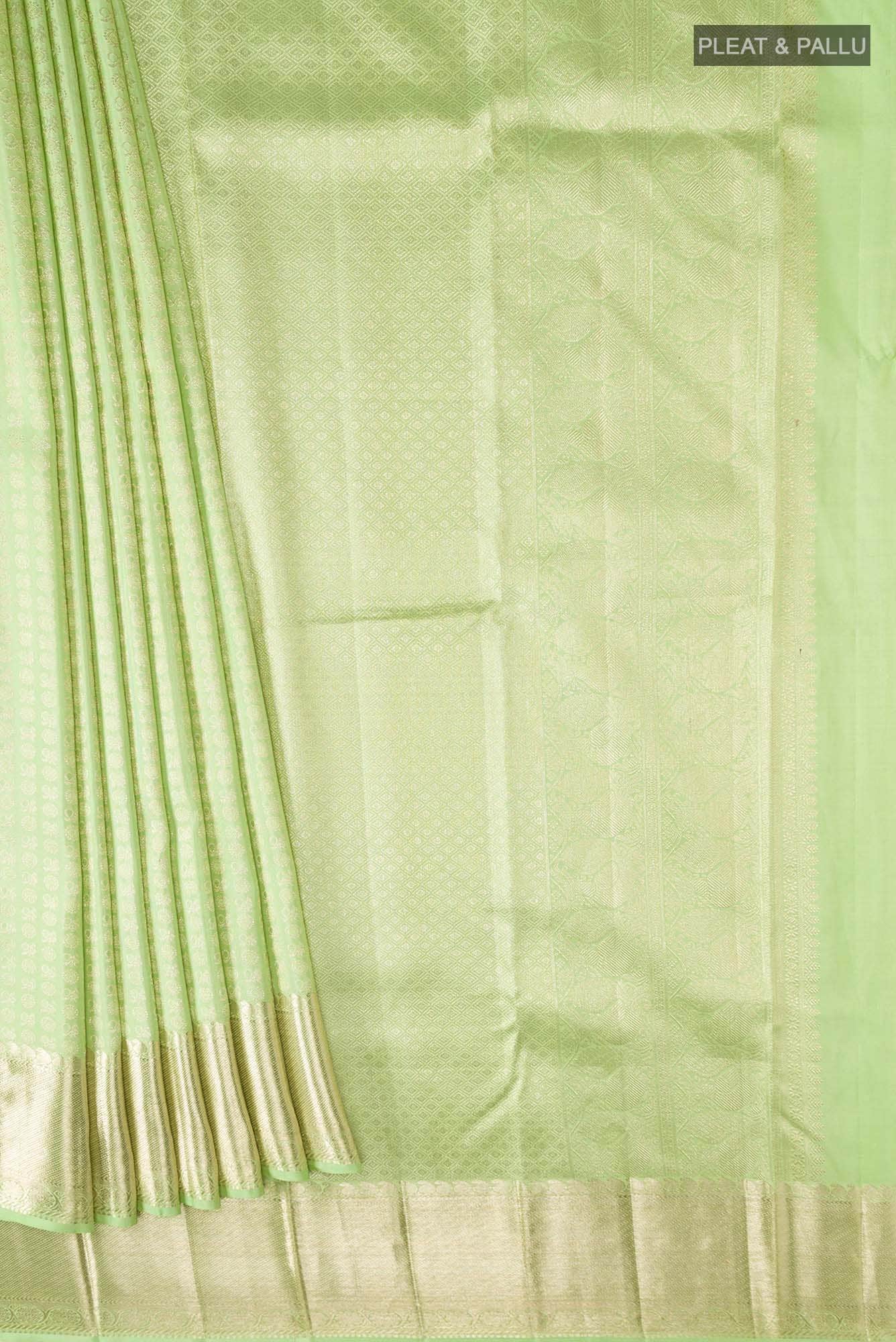 Green Kanjivaram Silk Saree - Image 2