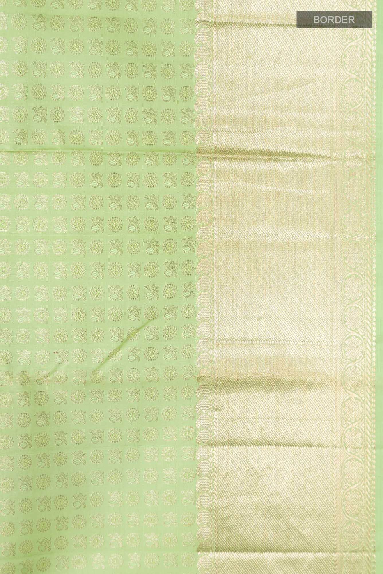 Green Kanjivaram Silk Saree - Image 6