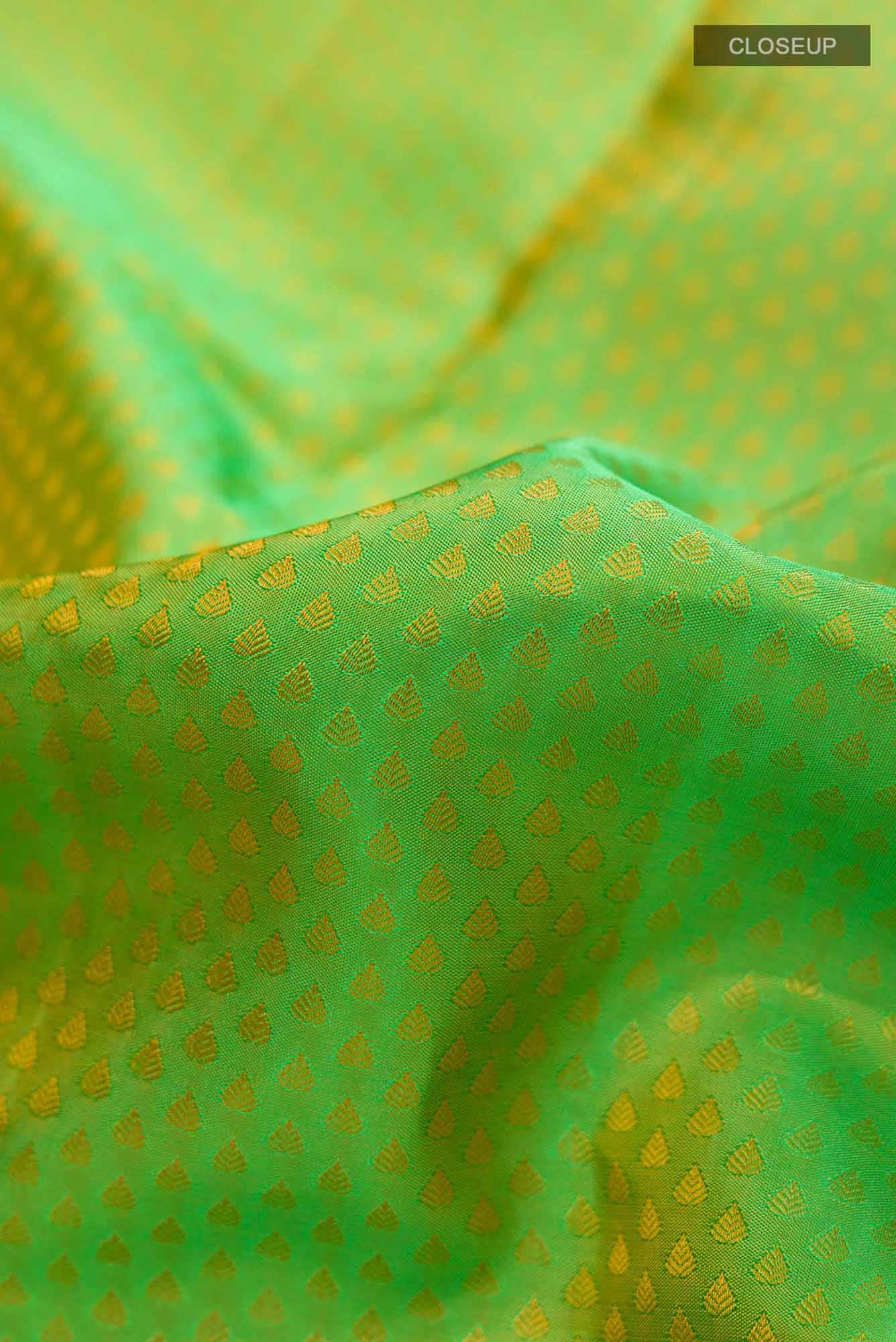 Green Kanjivaram Silk Saree - Image 3