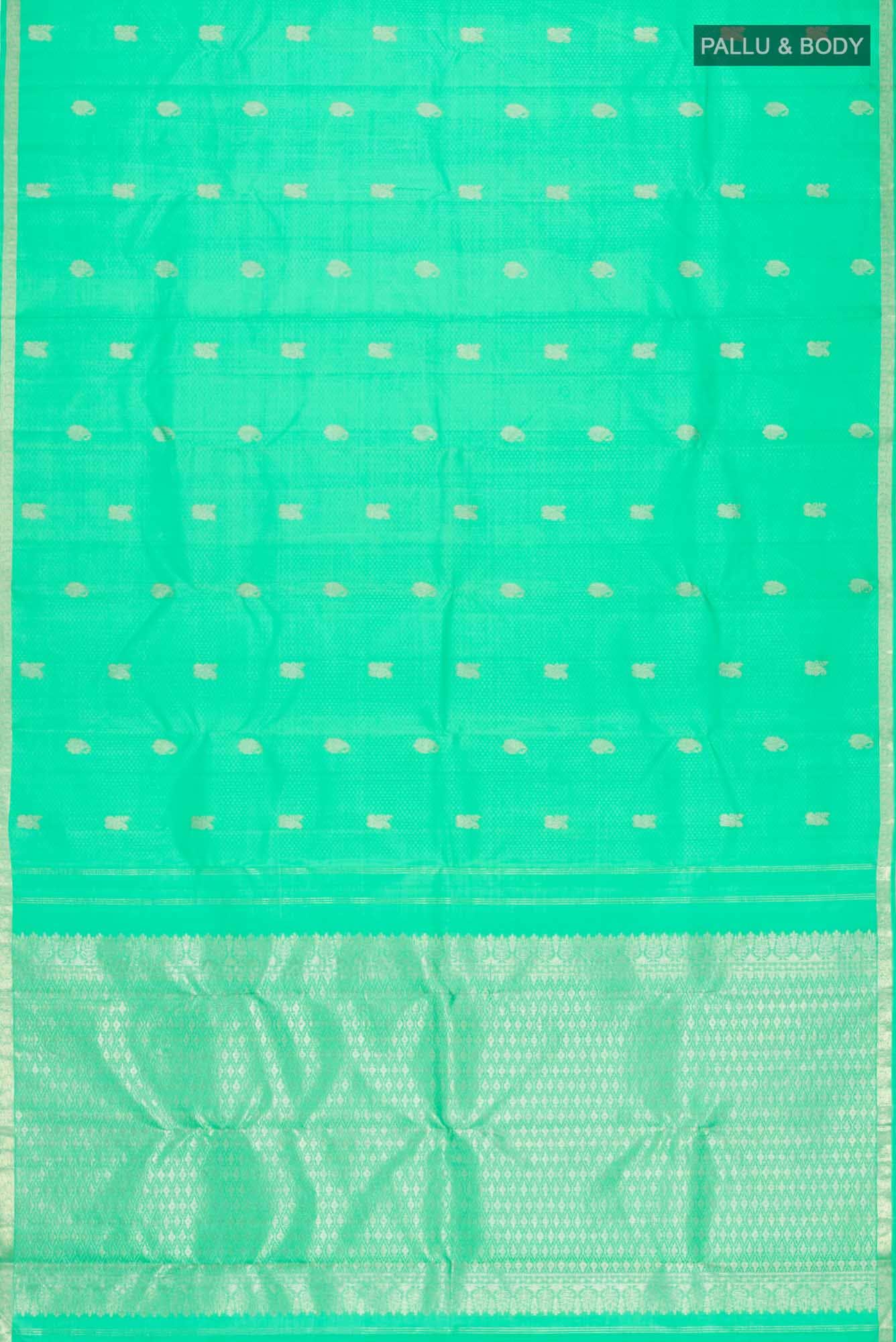 Green Kanjivaram Silk Saree - Image 4