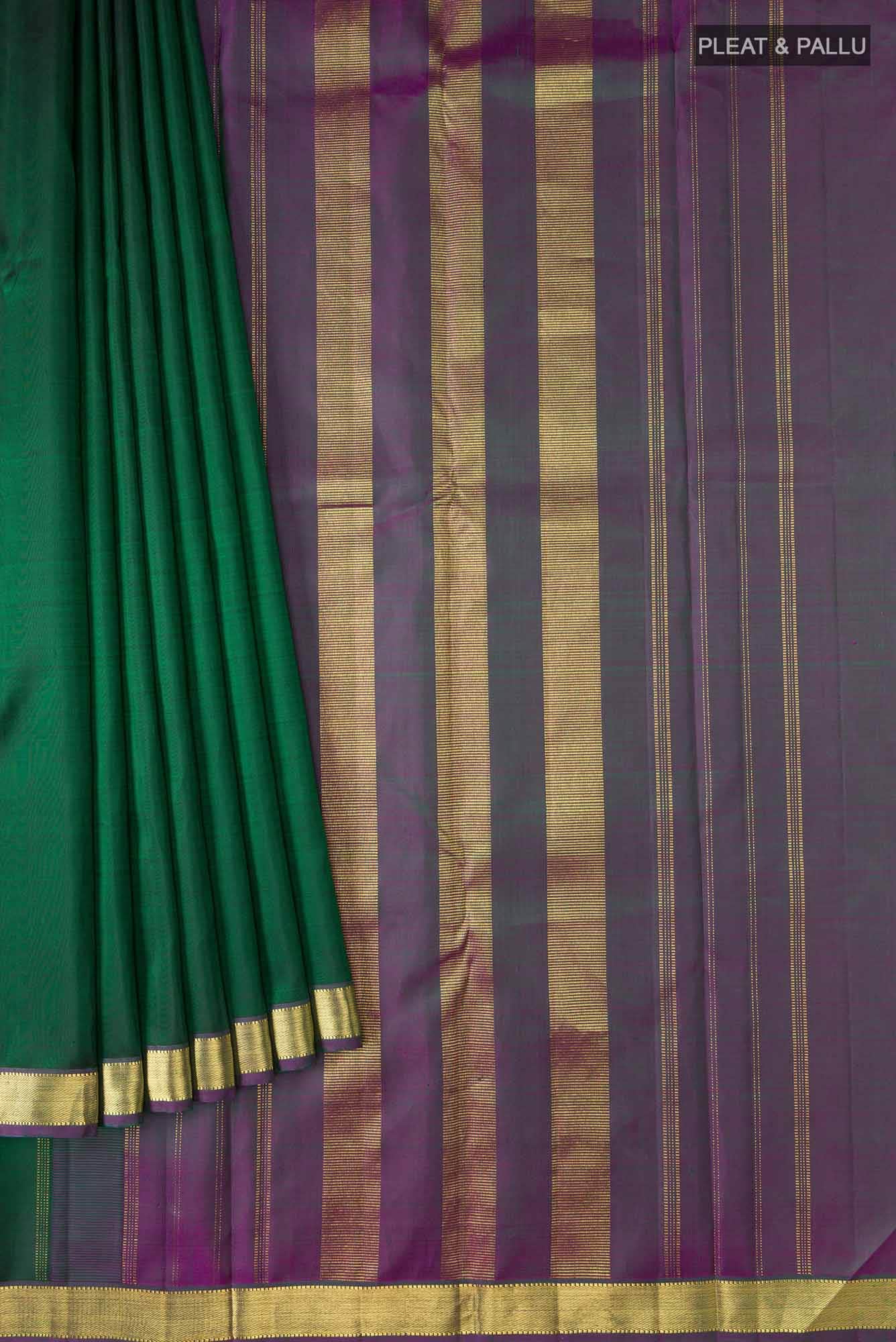 Green Kanjivaram Silk Saree - Image 2