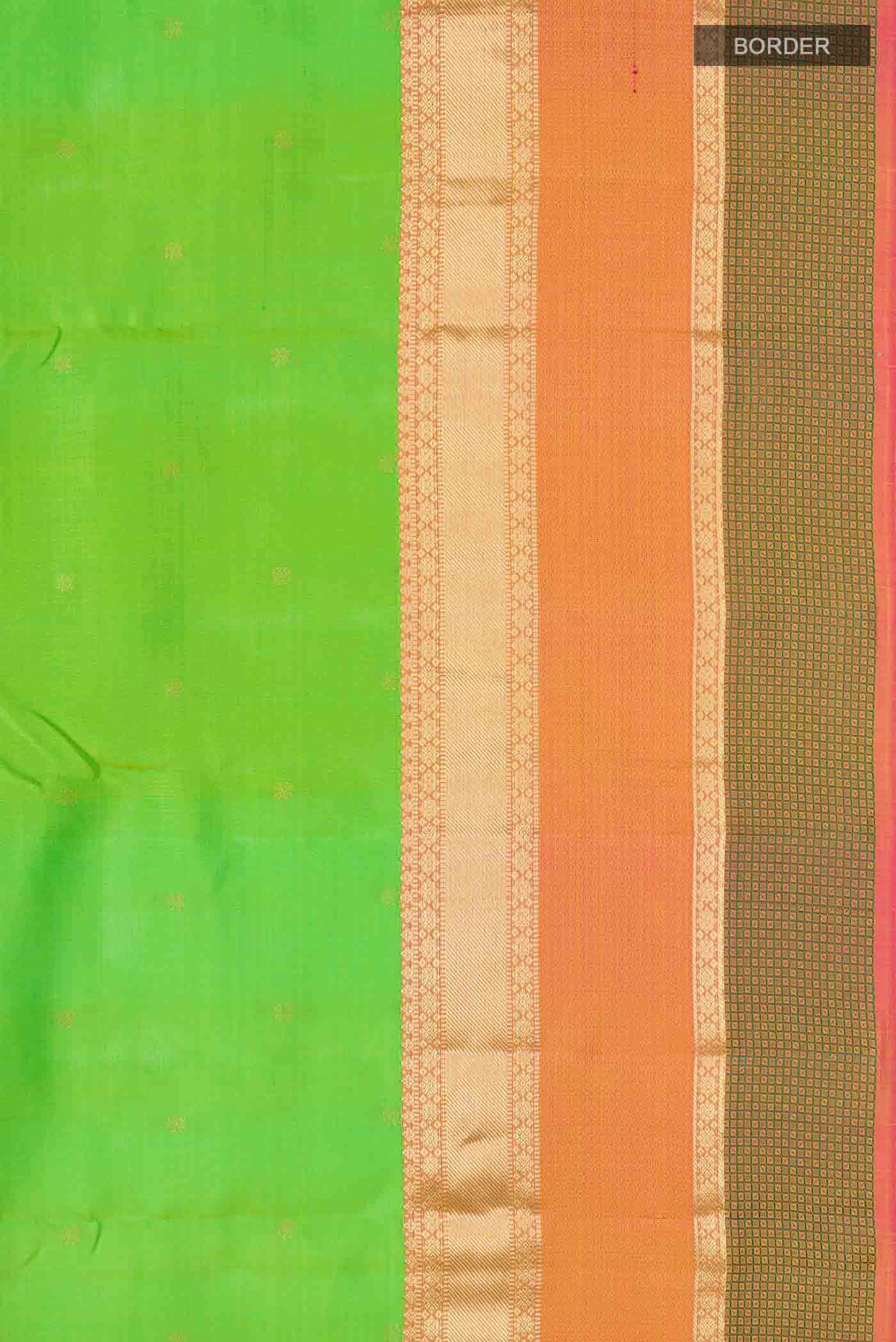Green Kanchipuram Silk Saree - Image 5