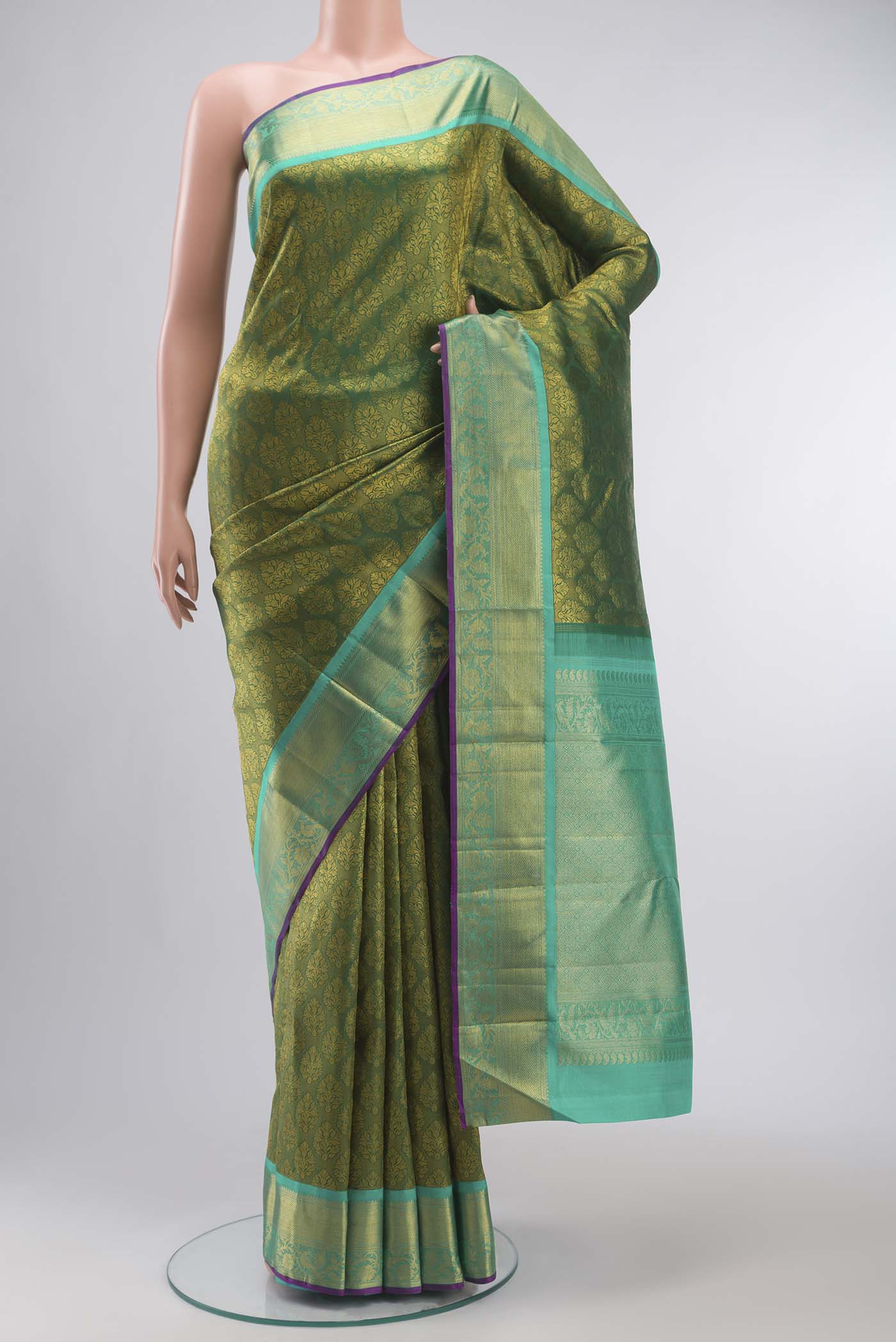 Green Kanjivaram Tissue Silk Saree