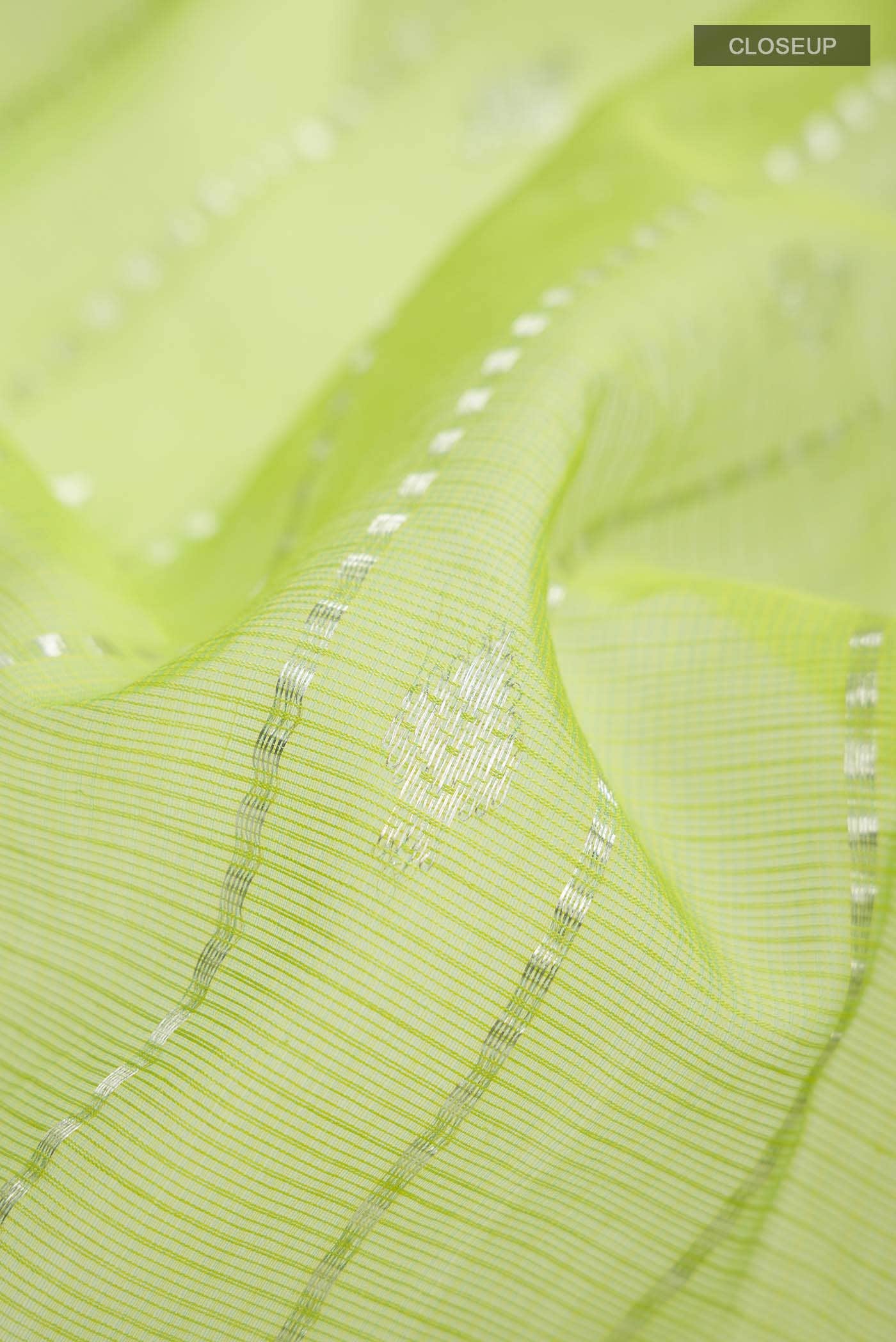 Green Kota Silk Saree - Image 3