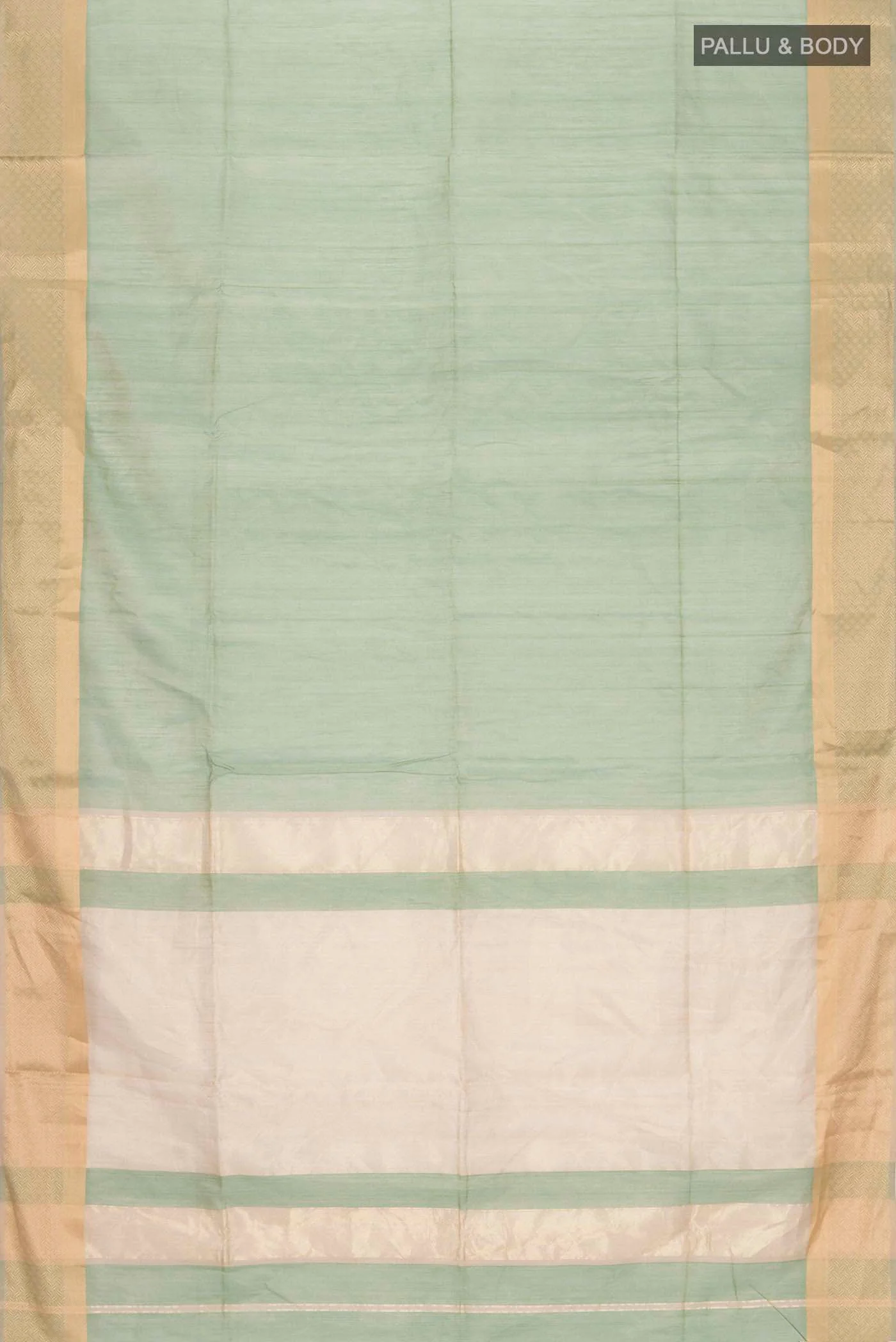 Green Maheshwari Tissue Silk Saree - Image 3