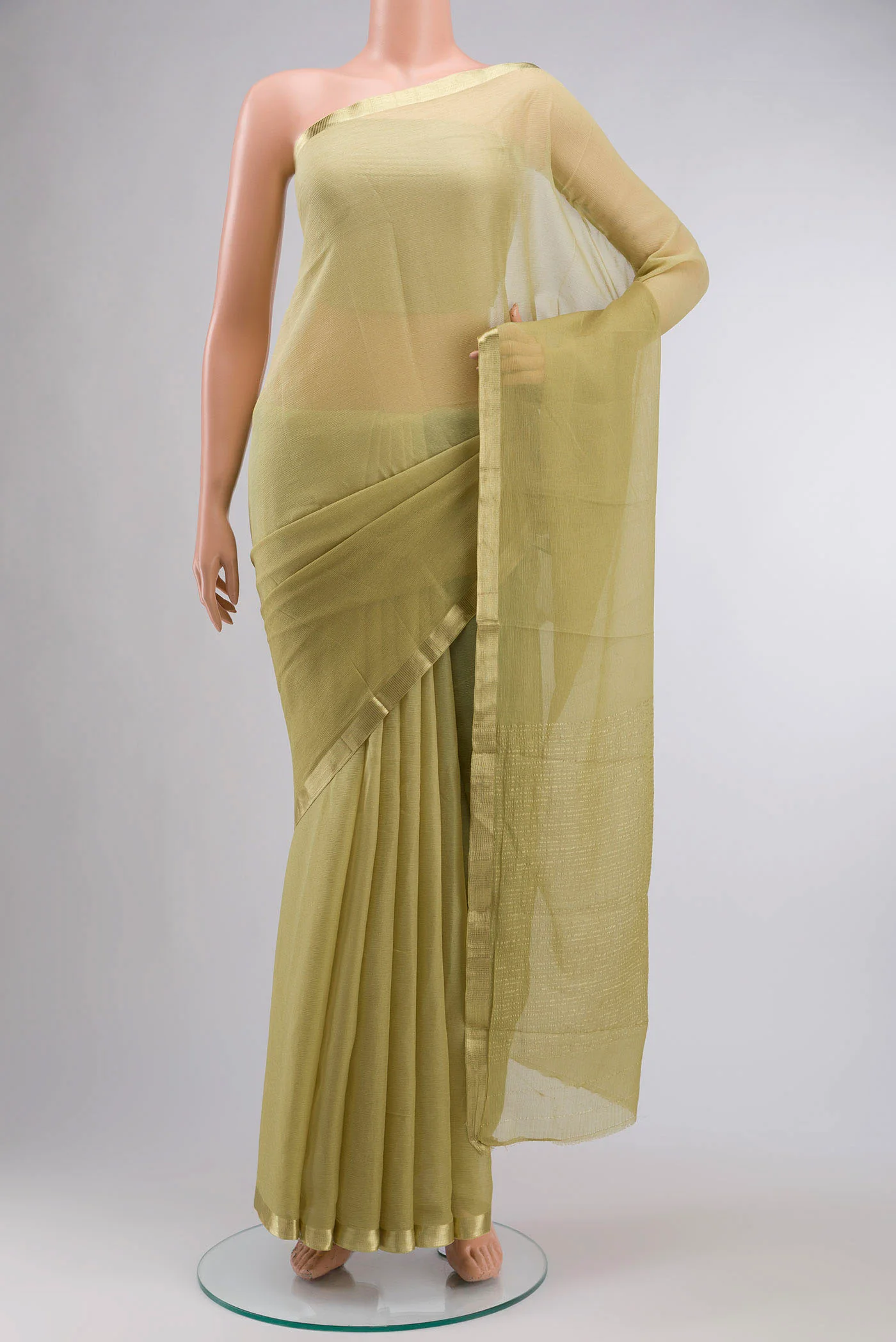 Green Mysore Chiffon Saree