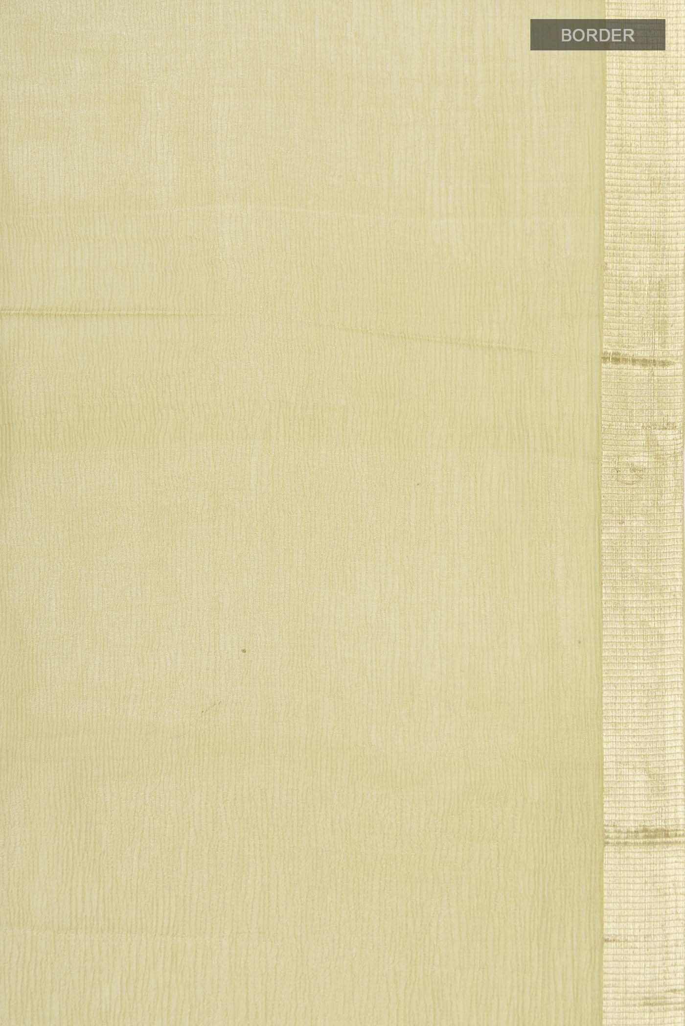 Green Mysore Chiffon Saree - Image 3