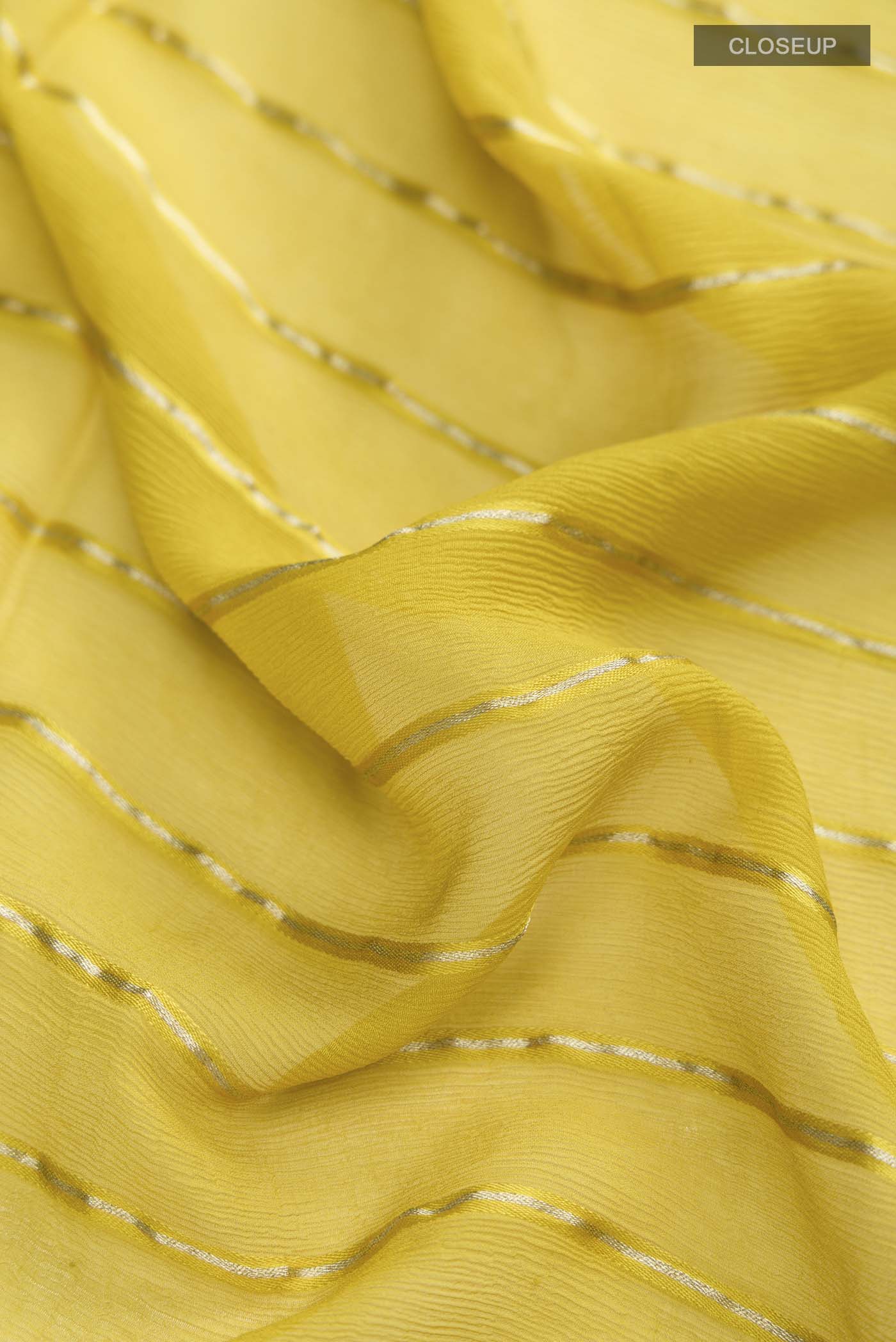 Green Mysore Chiffon Saree - Image 2