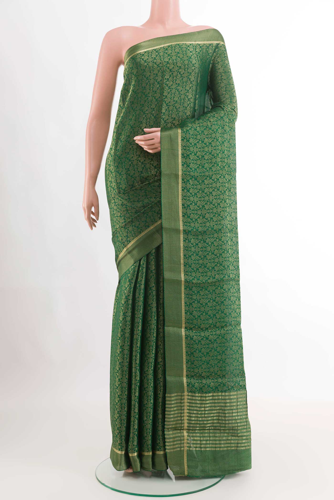 Green Mysore Georgette Saree