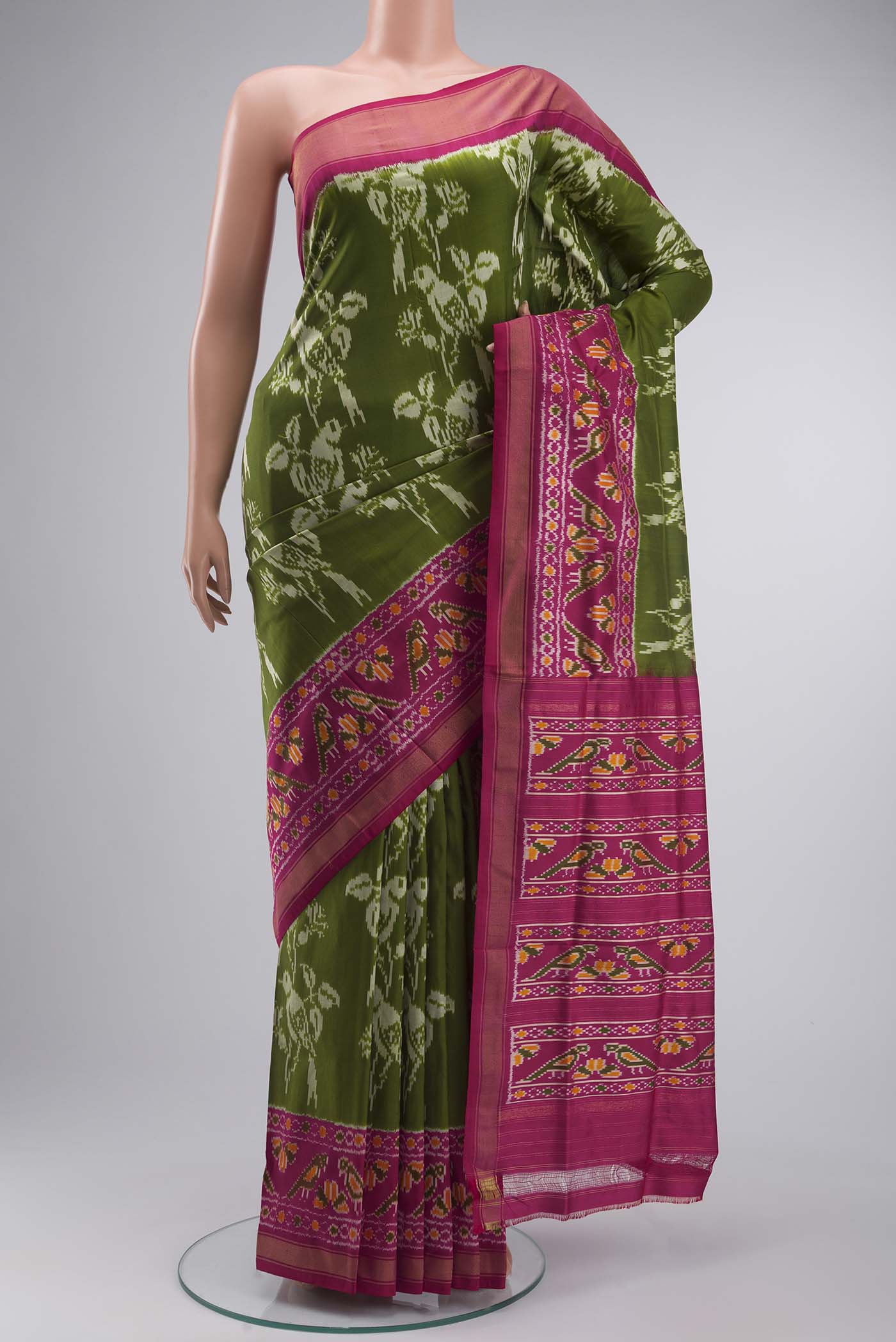 Green Pochampally Silk Saree