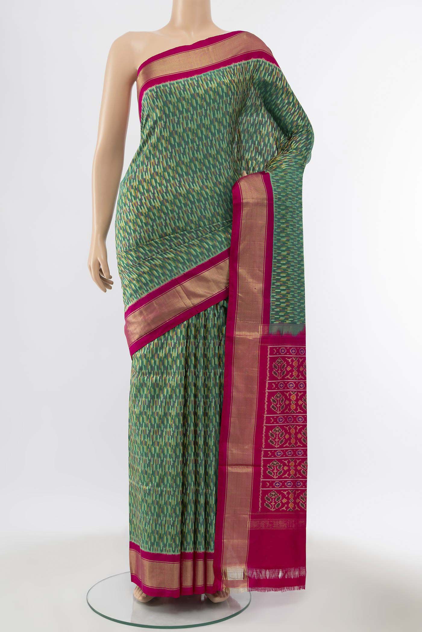 Green Pochampally Silk Saree