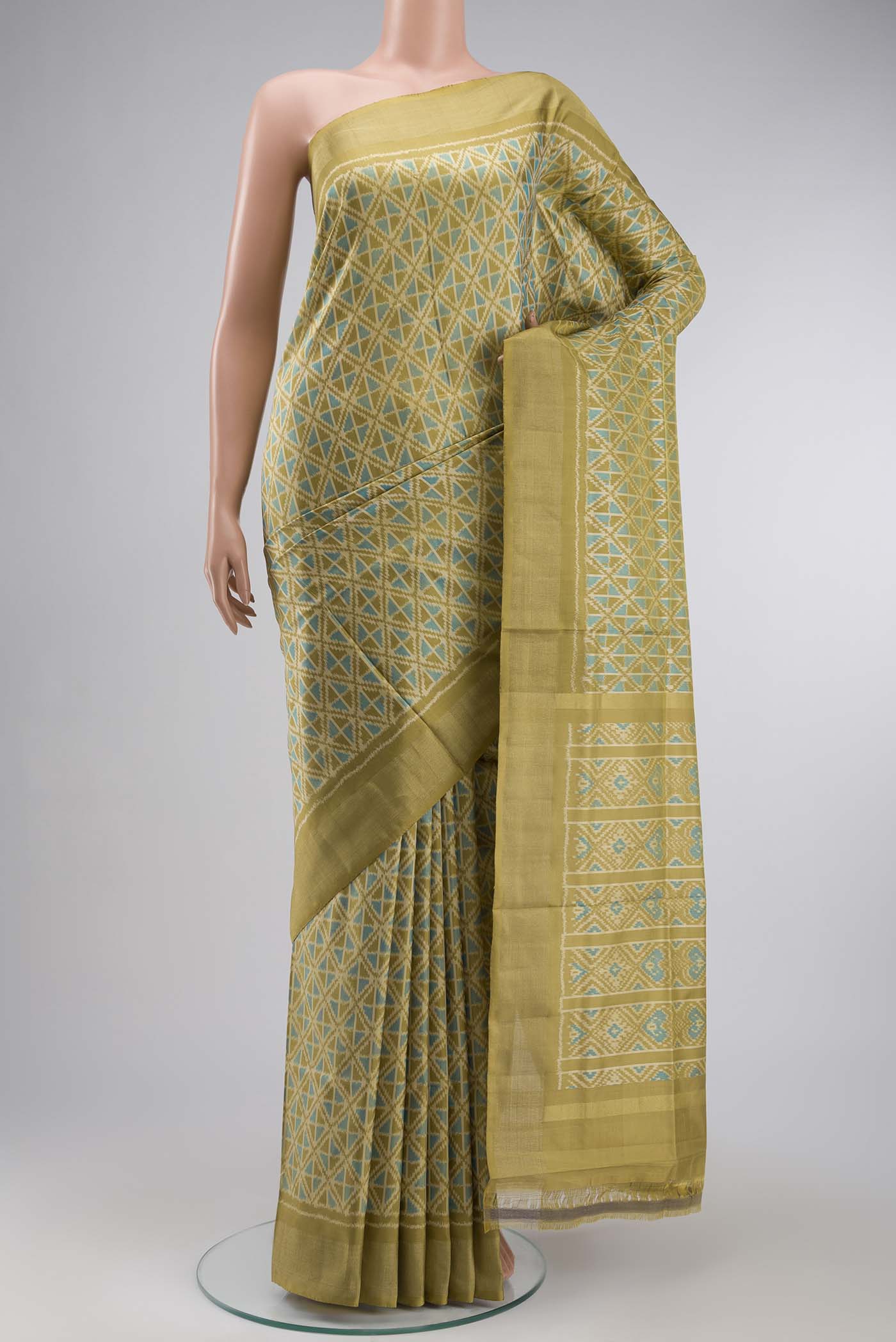 Green Pochampally Silk Saree