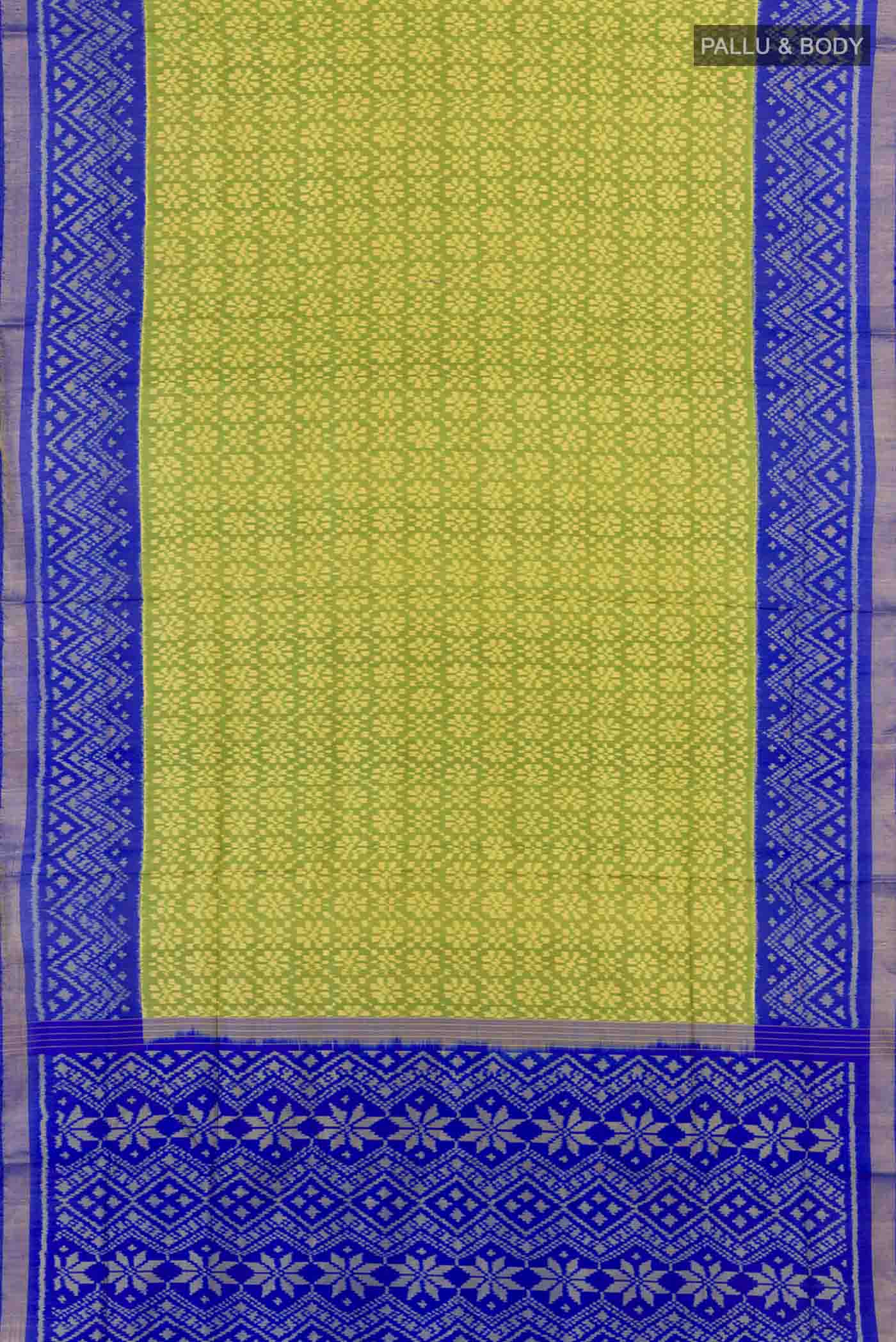 Green Rajkot Patola Silk Saree - Image 4