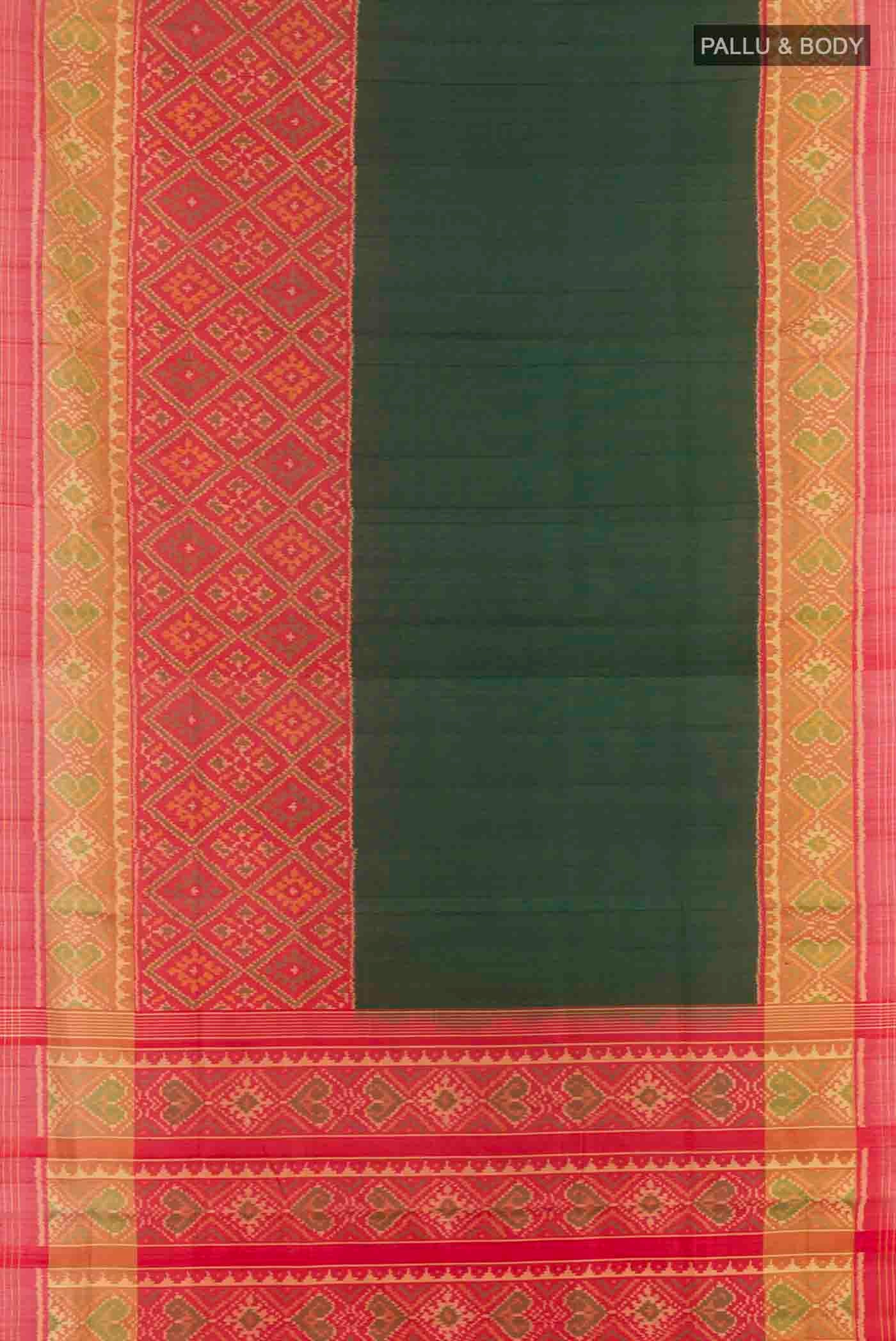 Green Rajkot Patola Silk Saree - Image 6