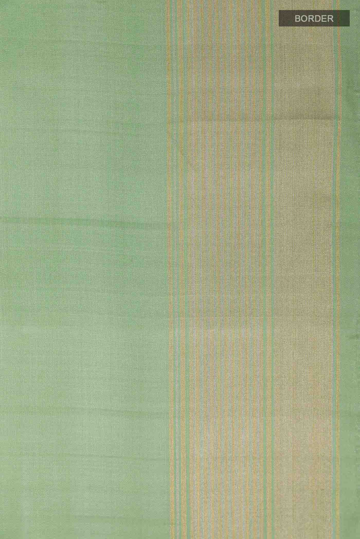 Green Soft Silk Saree - Image 3
