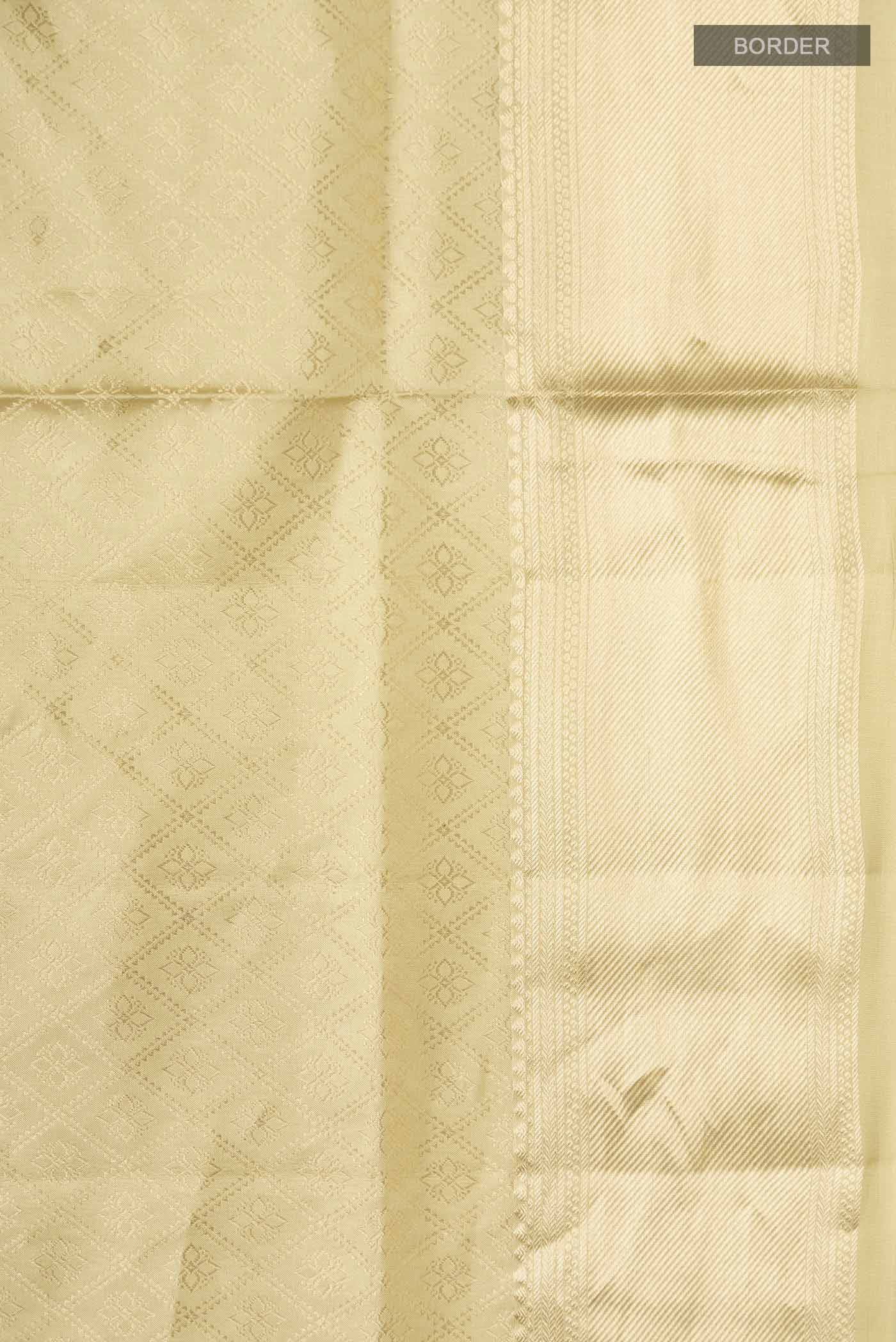 Beige Soft Silk Saree - Image 3