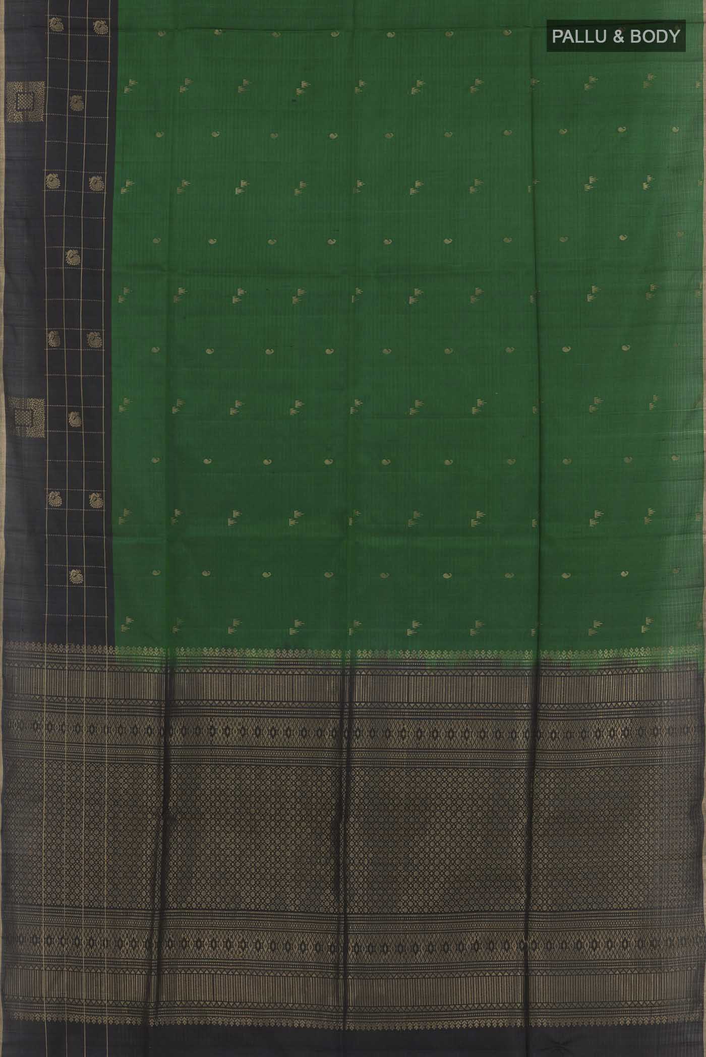 Green Soft Silk Saree - Image 3
