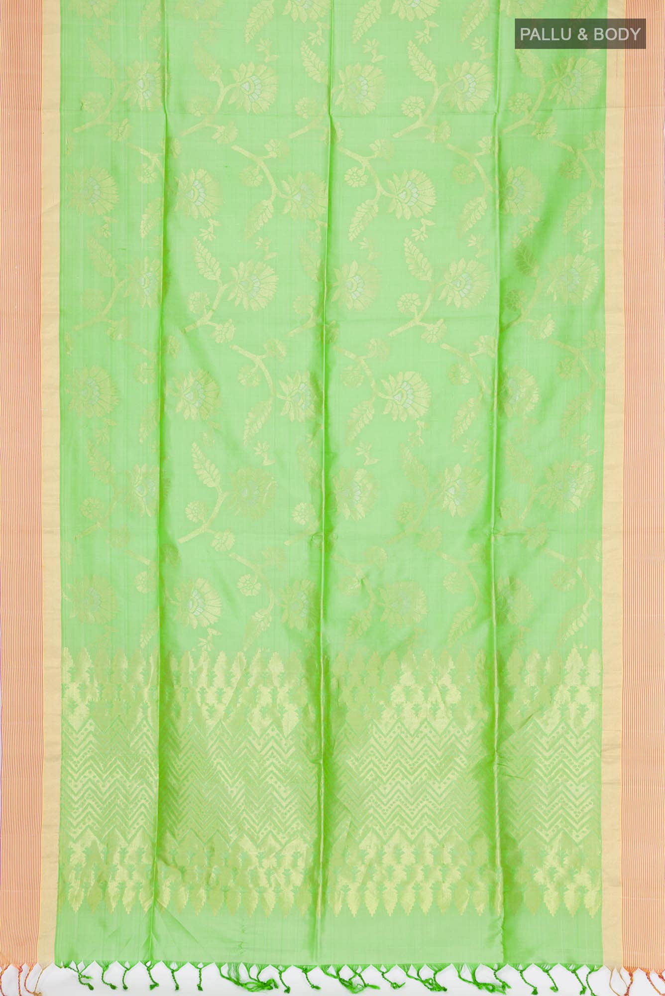 Green Soft Silk Saree - Image 4