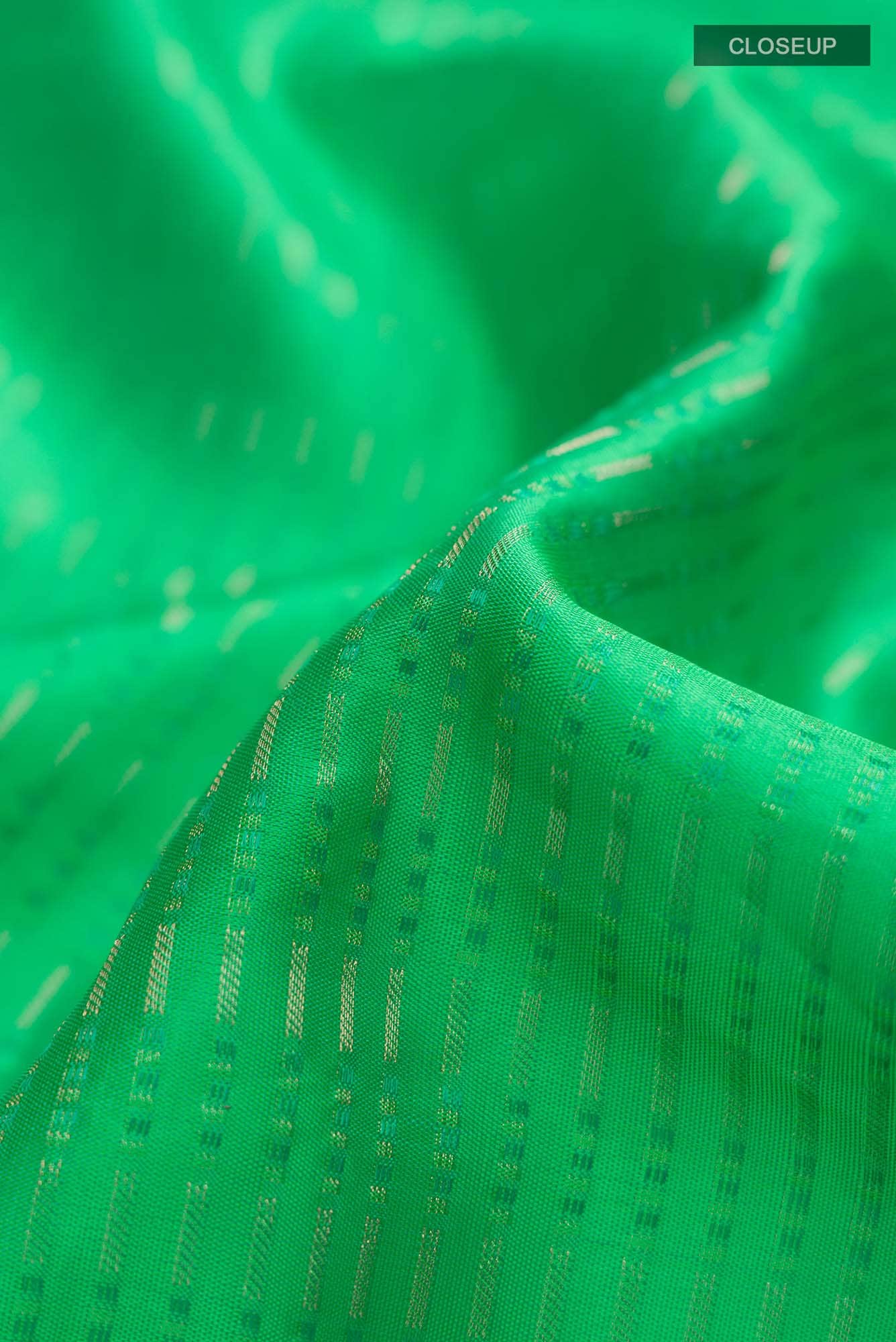 Green Soft Silk Saree - Image 3