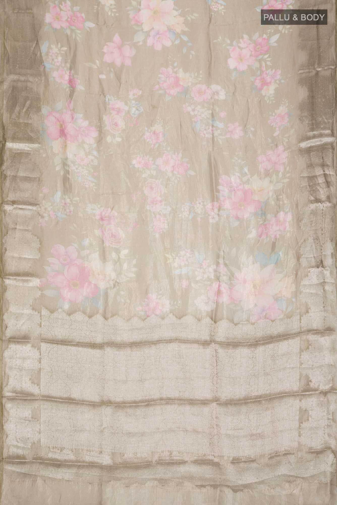 Green Tissue Silk Saree - Image 4