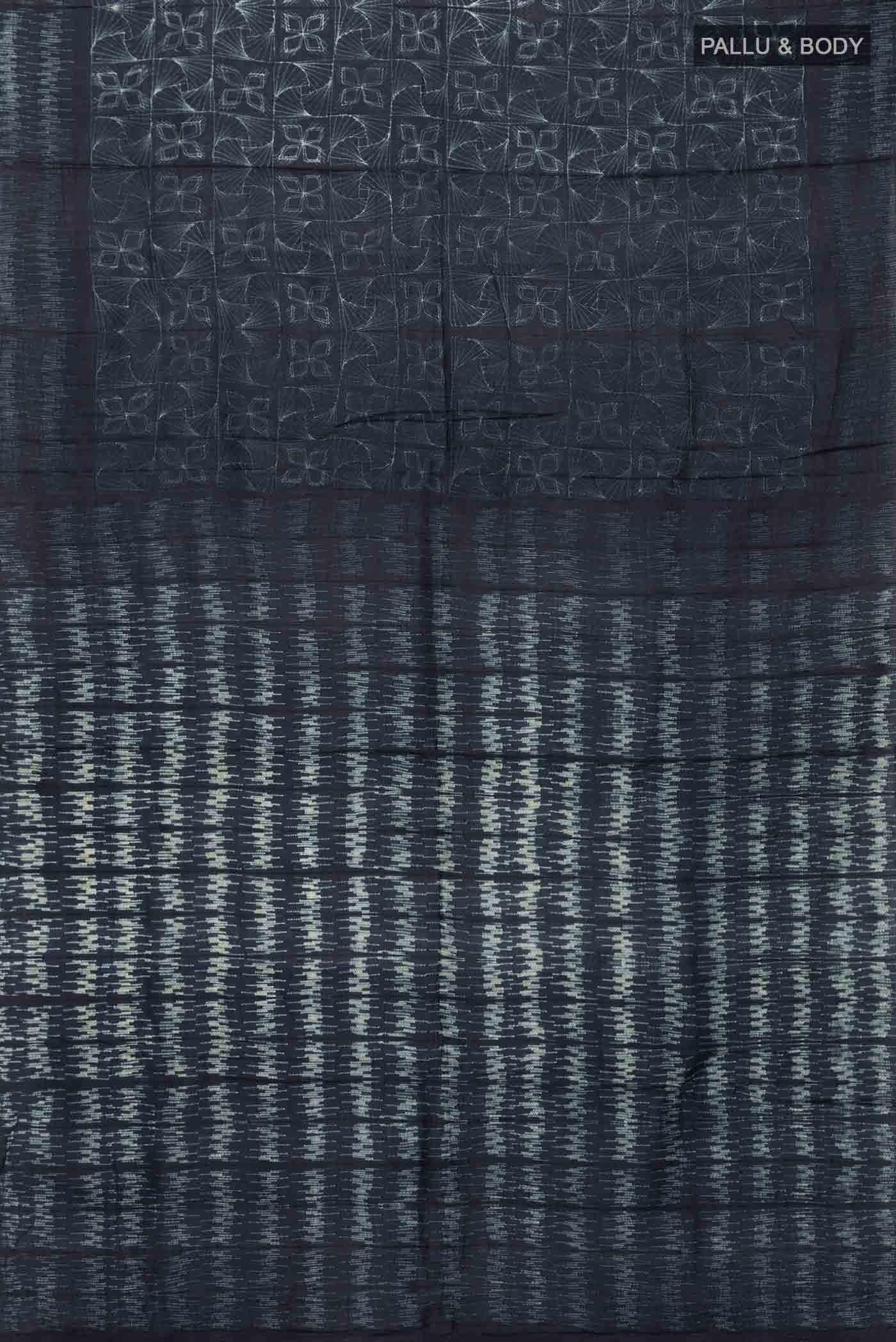 Green Tussar Silk Saree - Image 3