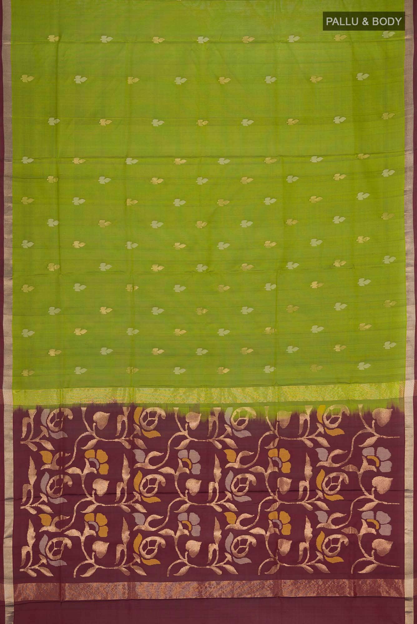 Green Uppada Silk Saree - Image 4