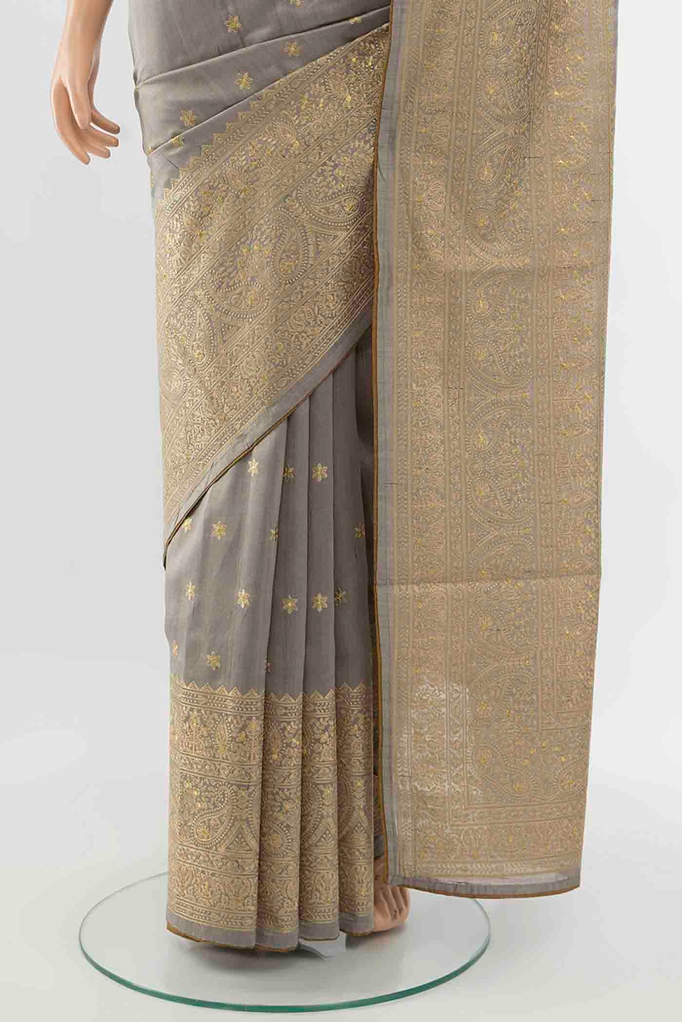 Grey Art Silk Saree - Image 3