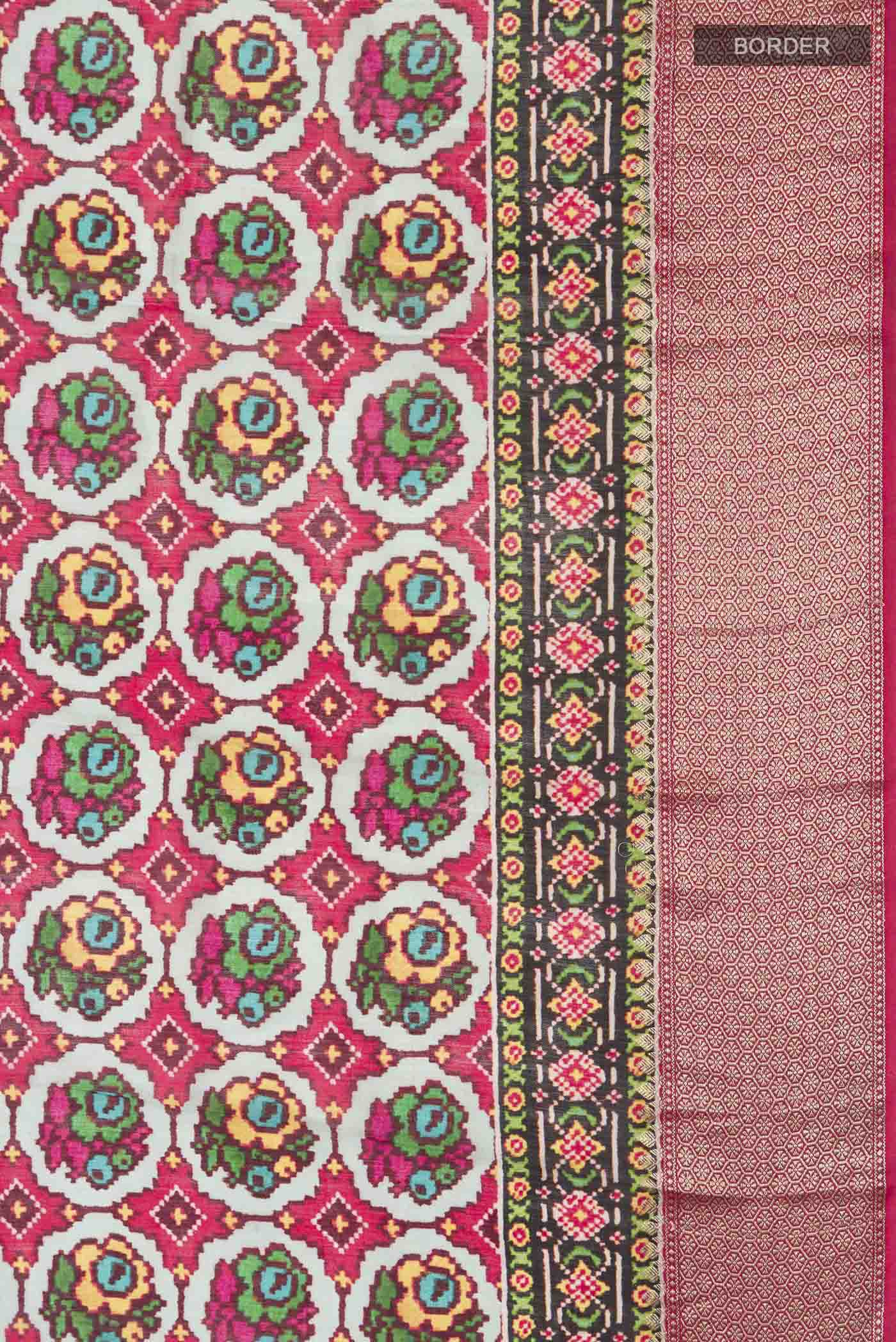 Grey Bhagalpuri Tussar Silk Saree - Image 3