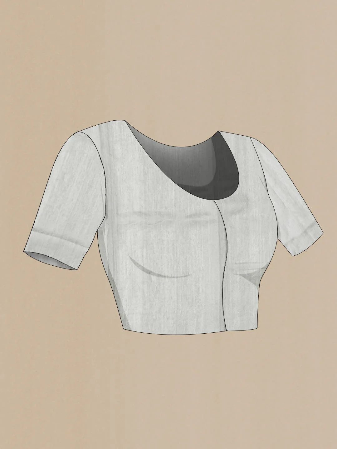 Grey Bhagalpuri Tussar Silk Saree - Image 6