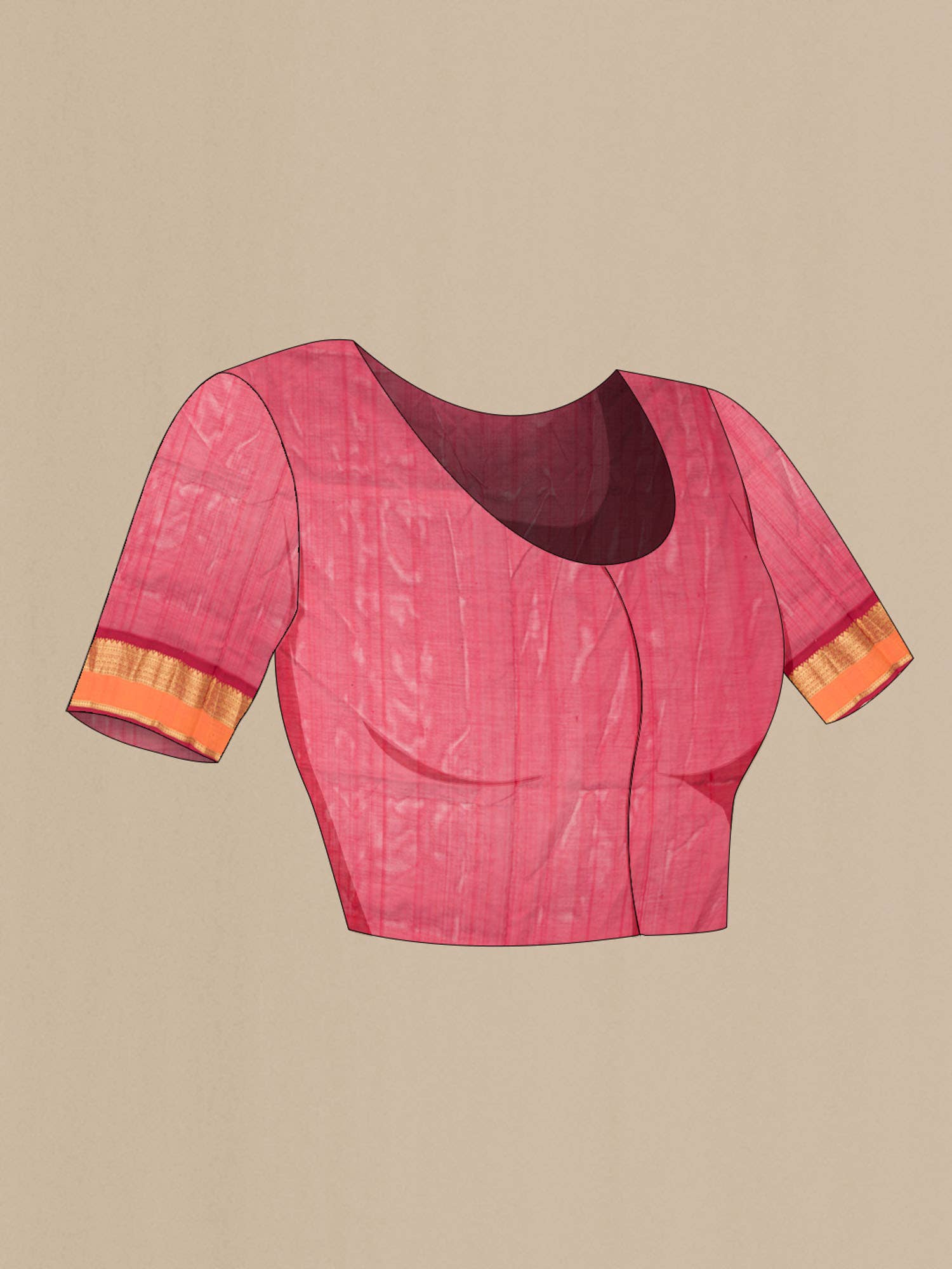 Grey Silk Cotton Saree - Image 5